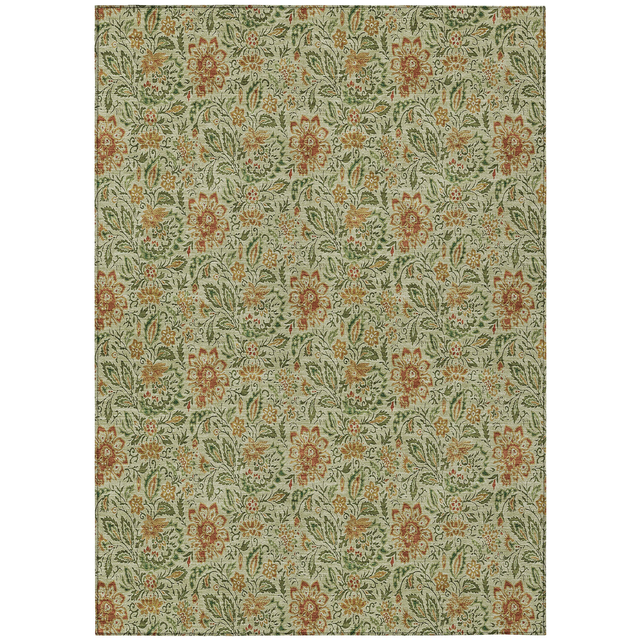Addison Rugs ACN660AL8X10 Chantille ACN660AL 8 x 10 (ft) Polyester Aloe Rectangular Indoor/Outdoor Geometric Machine washable Area rug