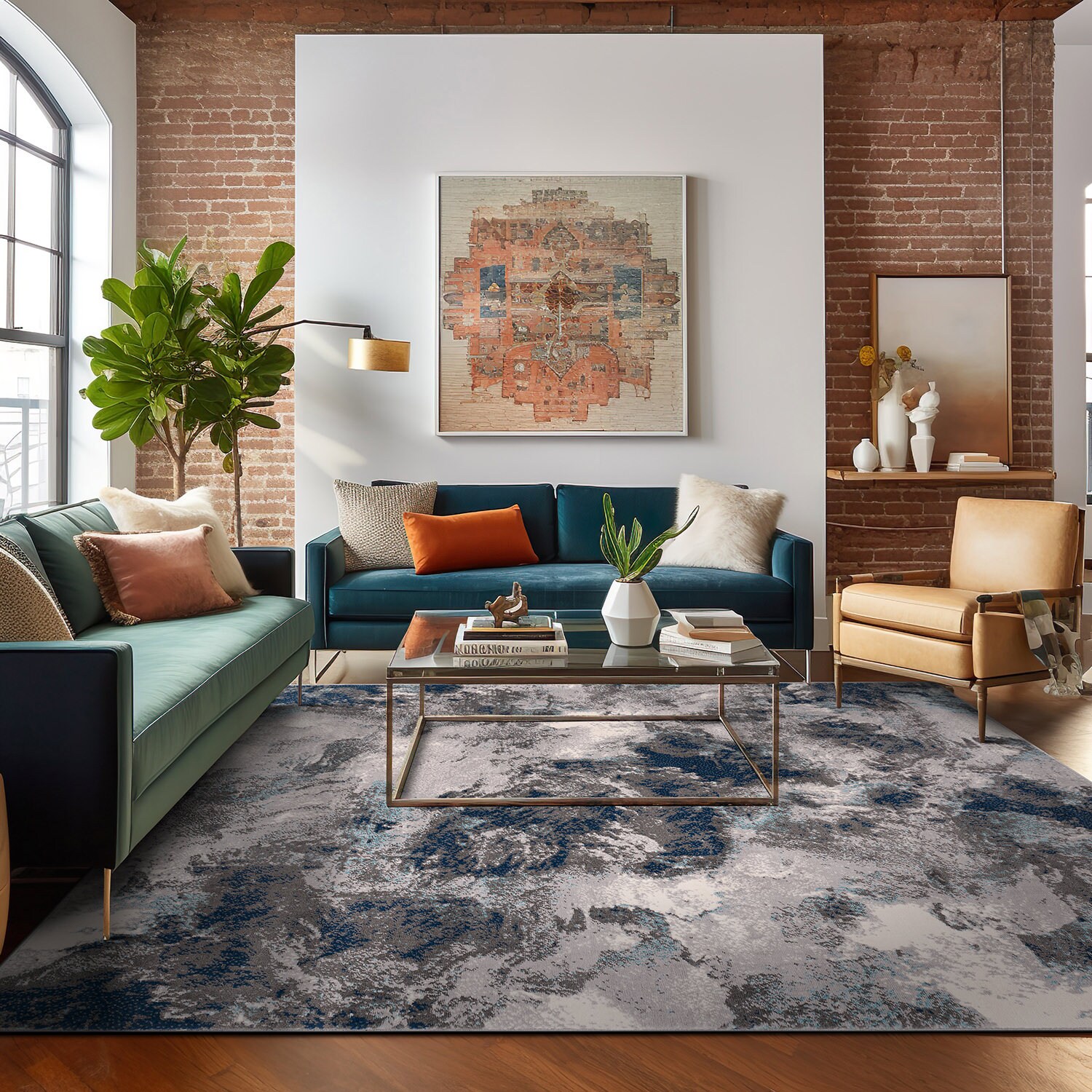 World Rug Gallery 4054BLUE5X7 rugs - View #8