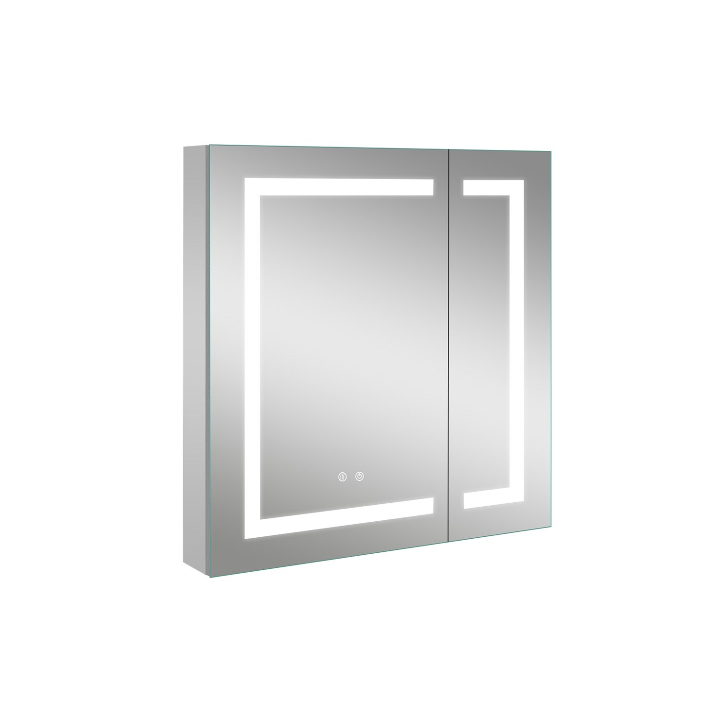 Janboe Led Cabinet Aluminum Storage Makeup Cabinet with Adjustable Glass Shelves,Fog-free 50 x 70 cm 