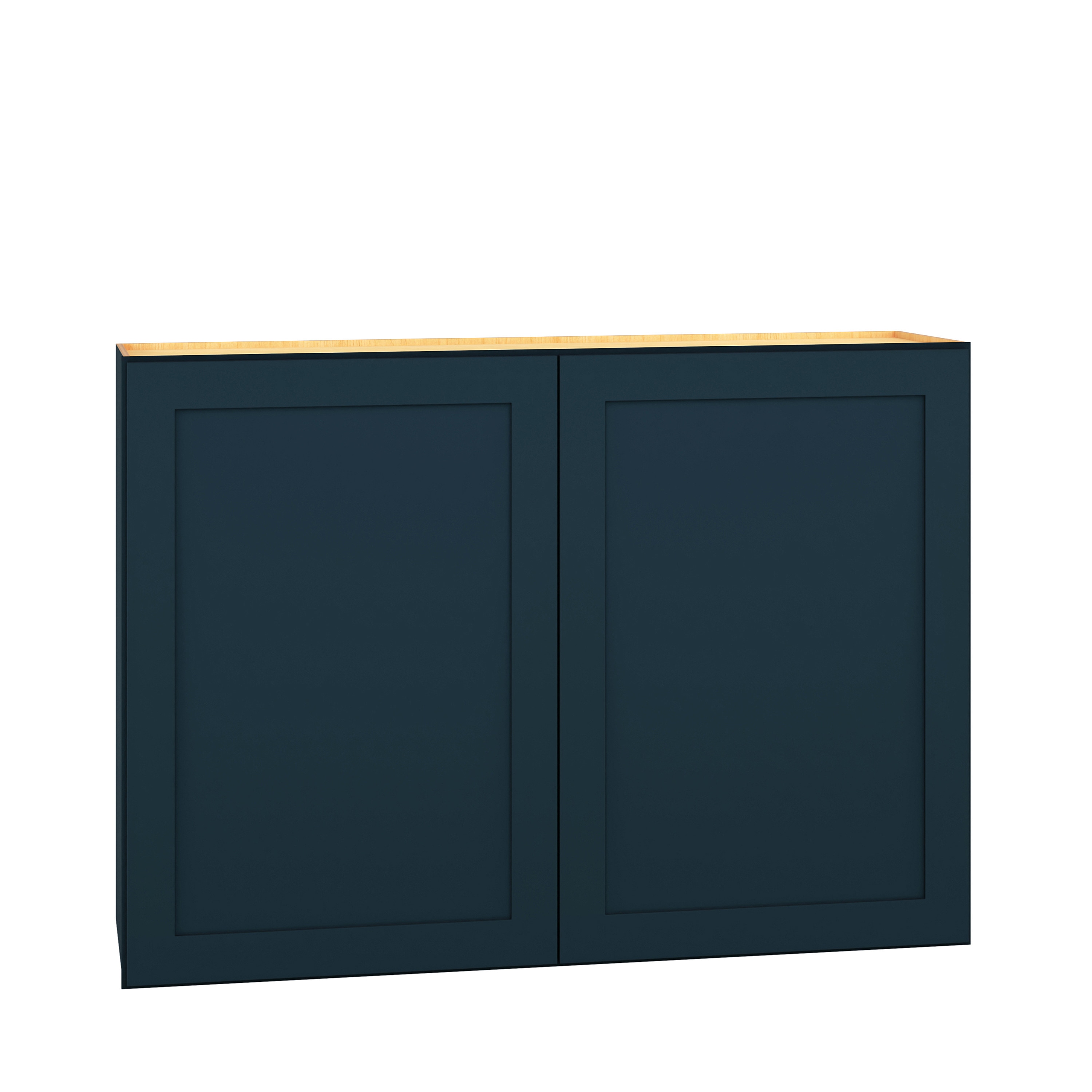 Diamond Express Jamestown 30-in W x 36-in H x 12-in D Regatta Blue Wall Fully Assembled Plywood Cabinet (Recessed Panel Shaker Door Style)