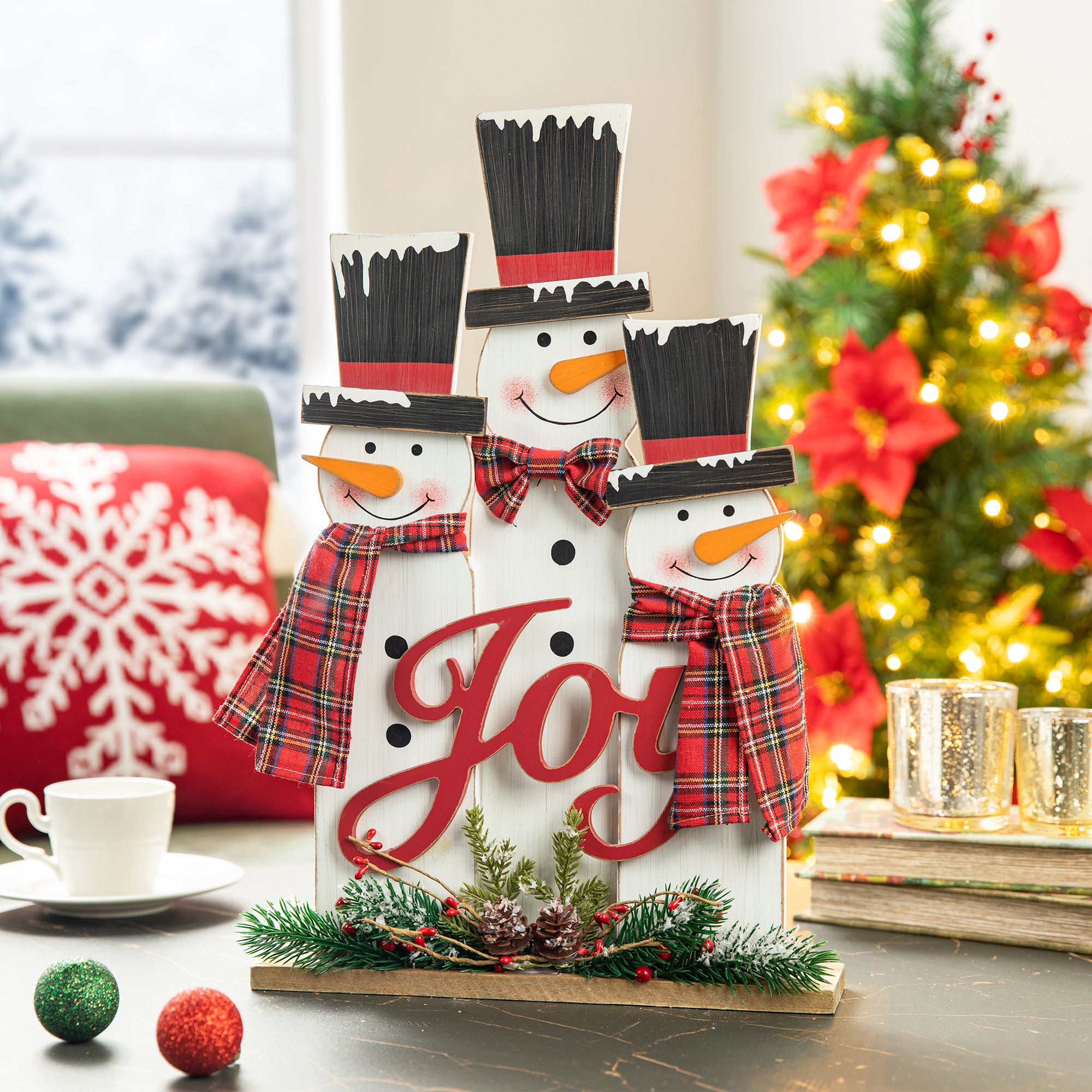 Home Accents Holiday 18 in. Snowman Tree Topper TXF1794 - The Home