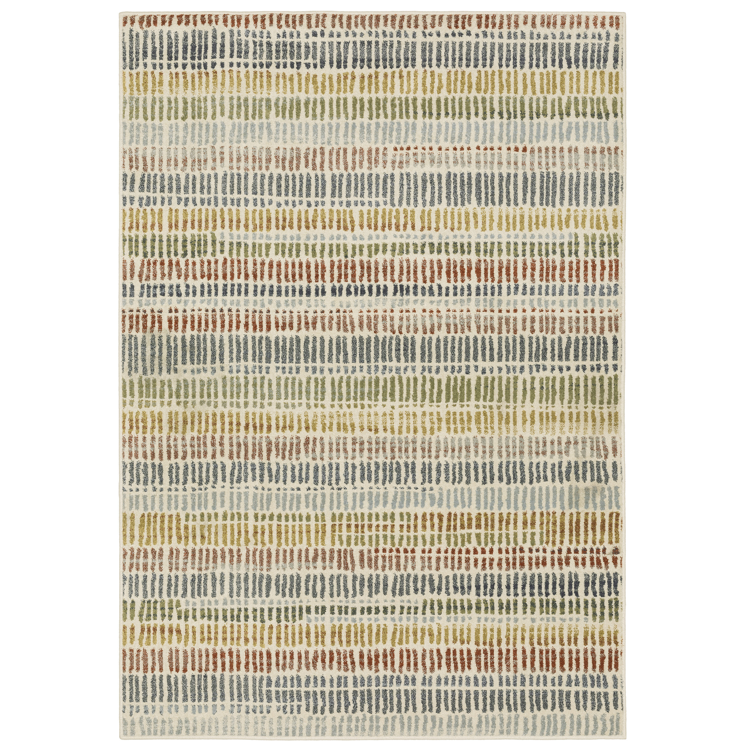 Archer Lane BR0BRAN6A5L Balcone 5 x 7 (ft) Polypropylene Ivory Rectangular Indoor Geometric Area rug
