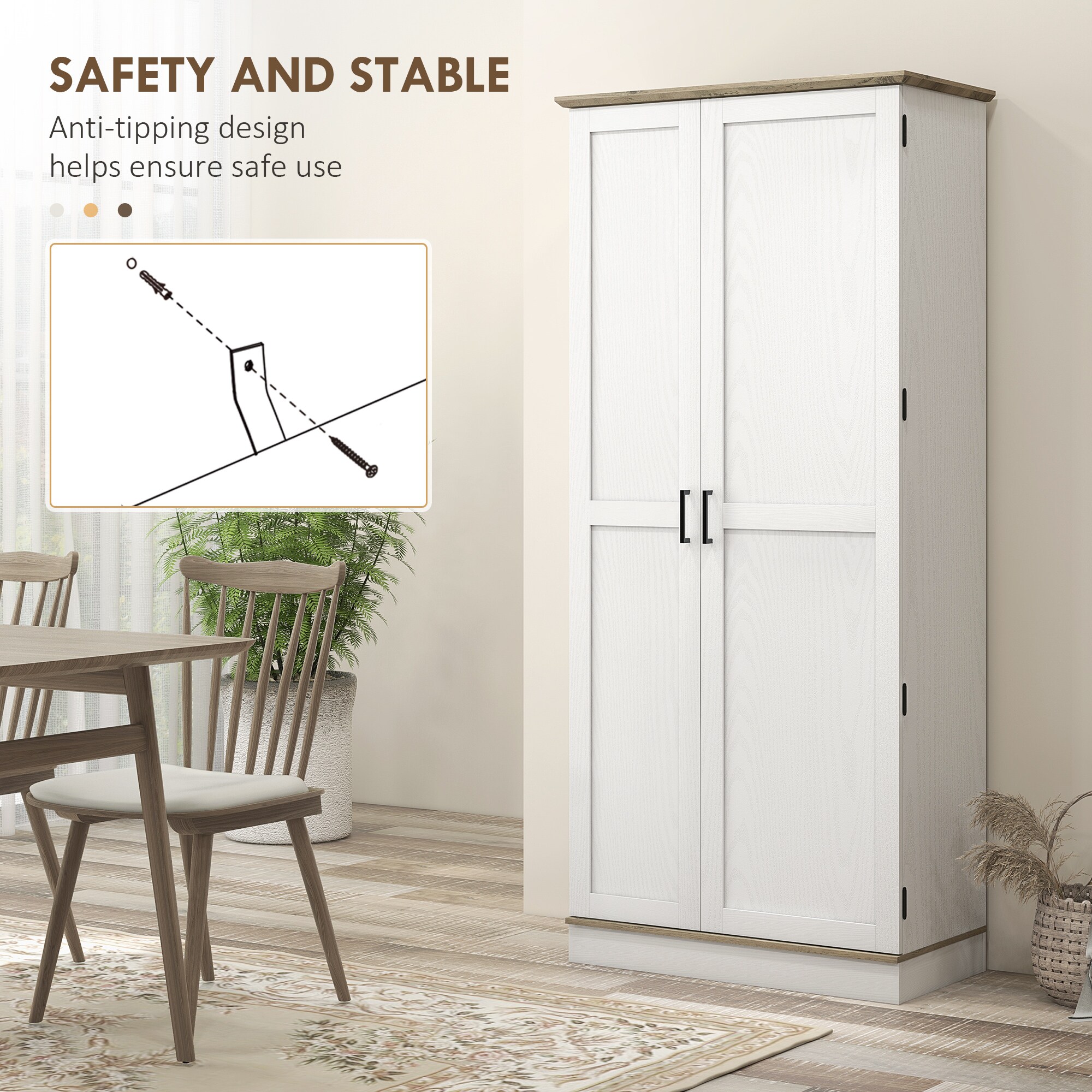 HomCom 83A-171V80CW Pull-Out-Cabinet-Baskets - View #5