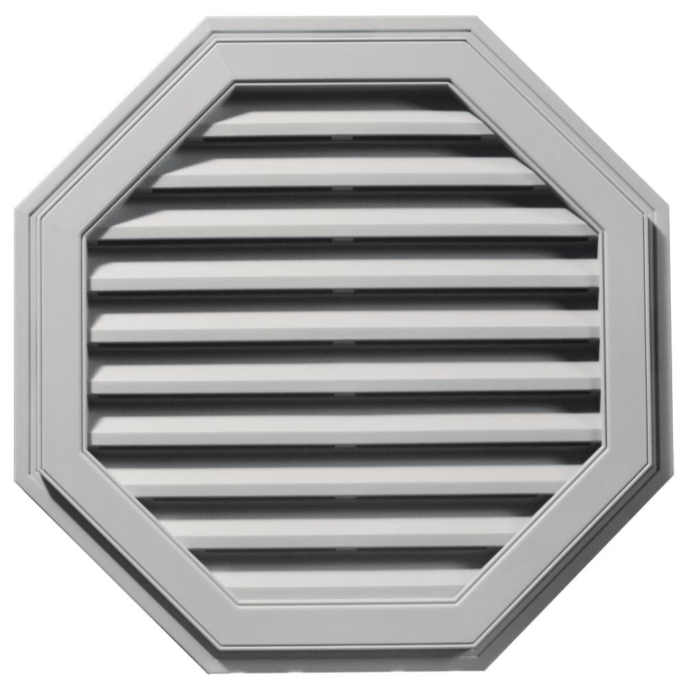 Builders Edge 120013232030 16-in x 20-in Paintable Octagon Vinyl Gable Louver Vent