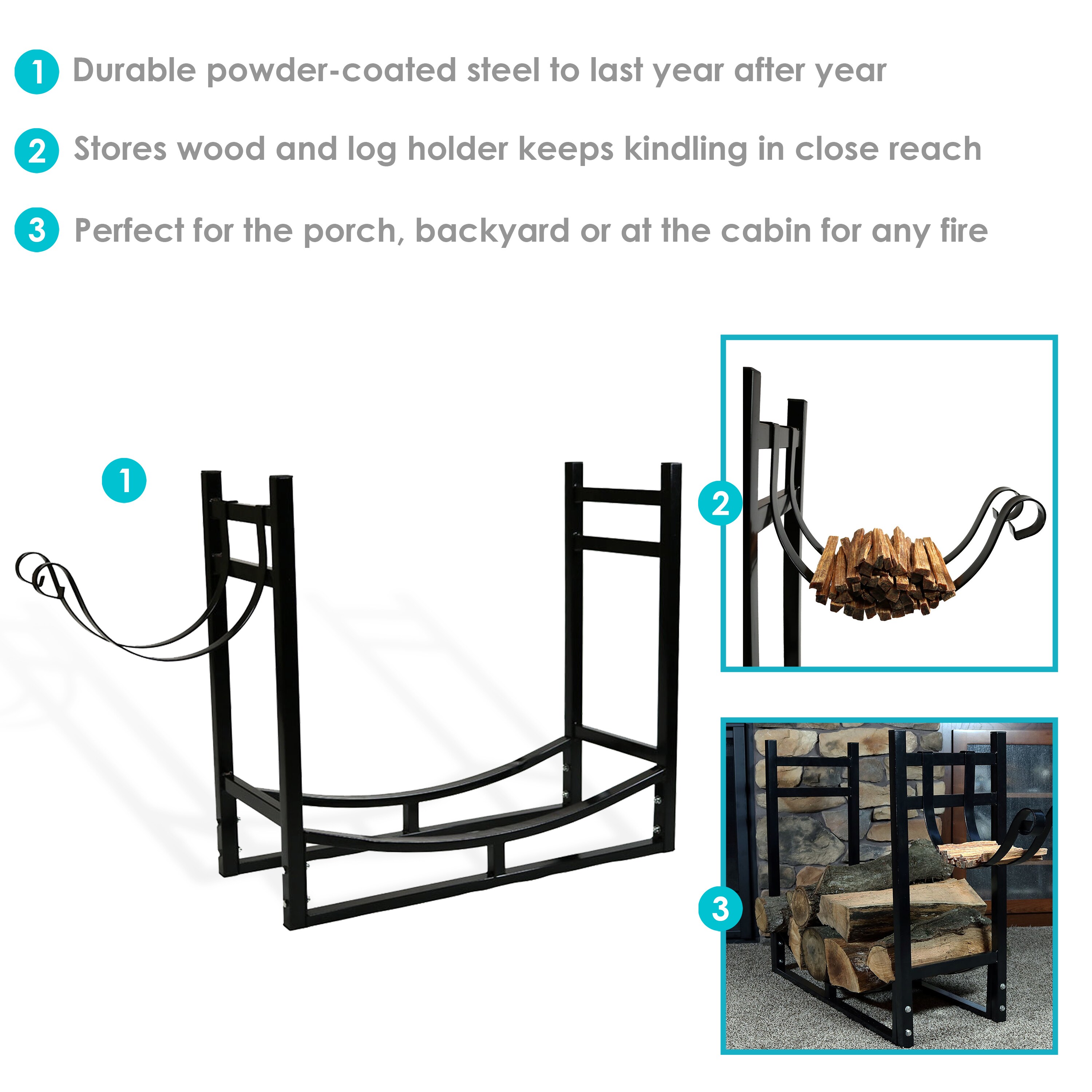 Sunnydaze Decor QX-LRKH Firewood-Storage - View #3