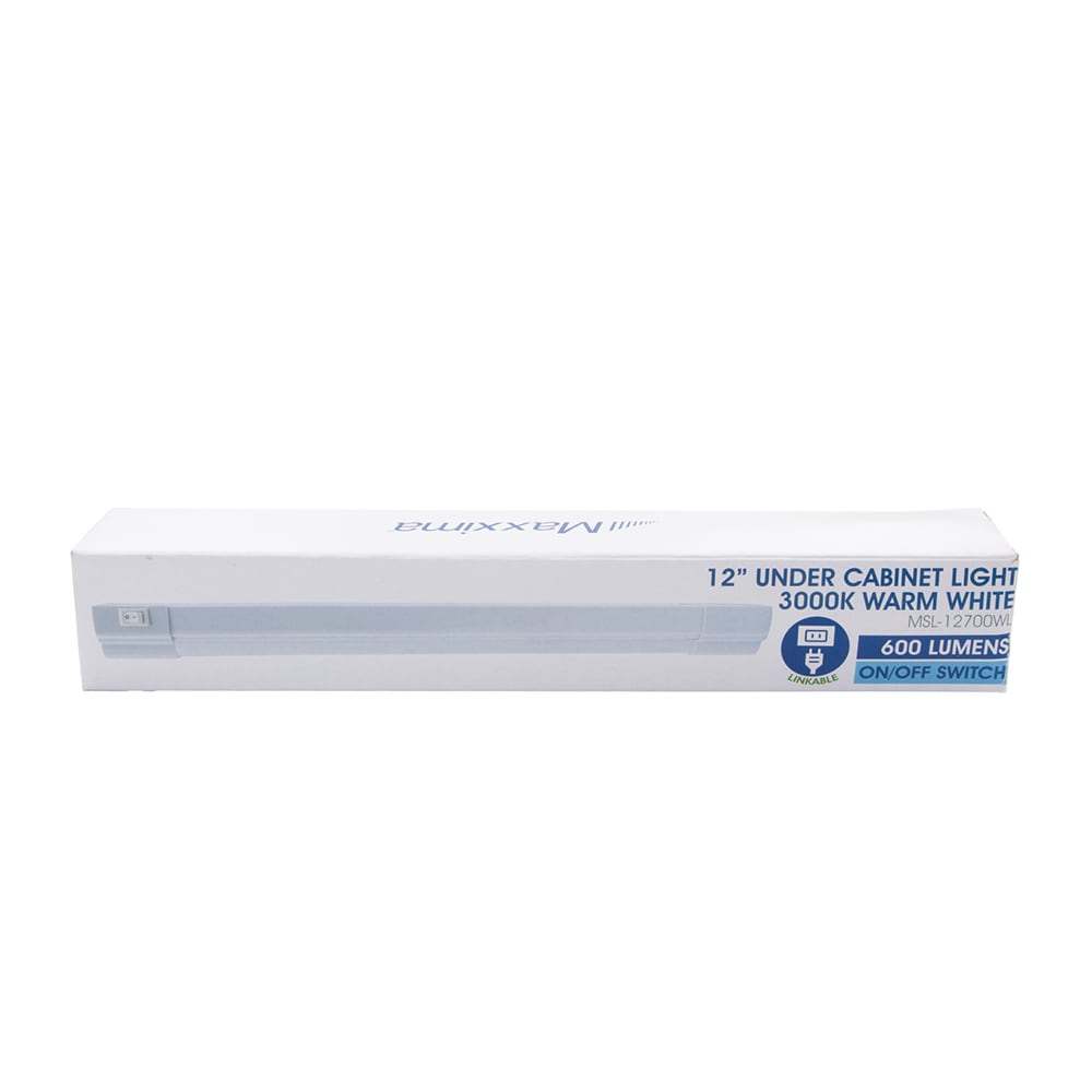 12-Inch White Matte LED Under Cabinet Light Bar