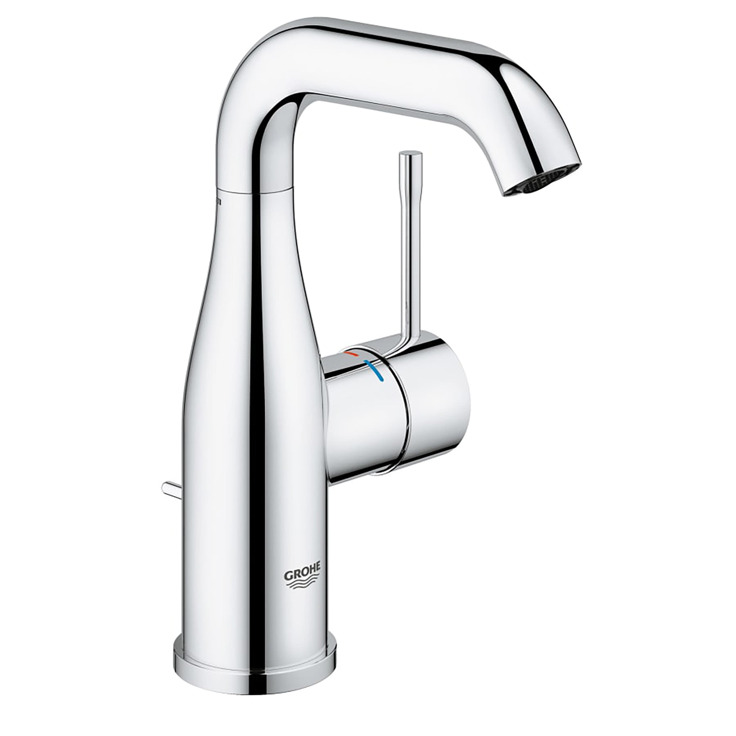 GROHE Essence New Chrome Single Hole 1-Handle WaterSense Bathroom Sink ...