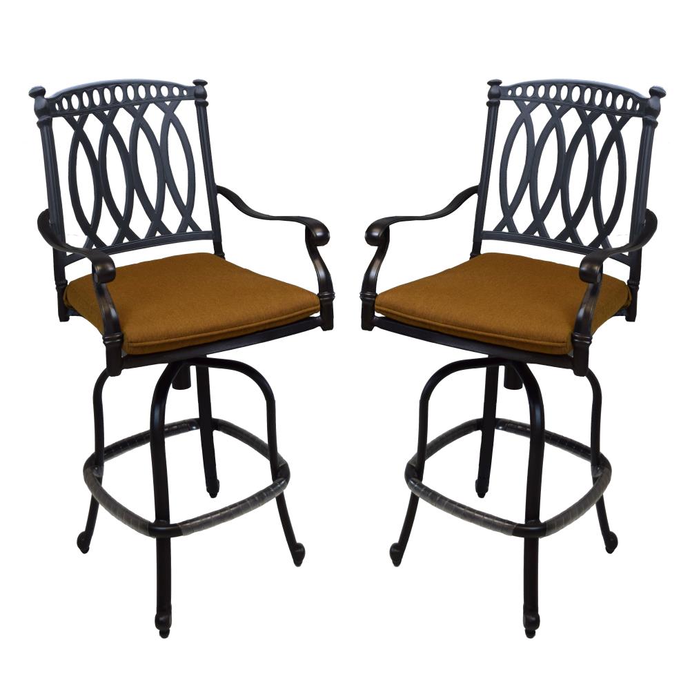 Oakland Living Outdoor Bar Stools Set, Outdoor Bar Chairs With Cushions