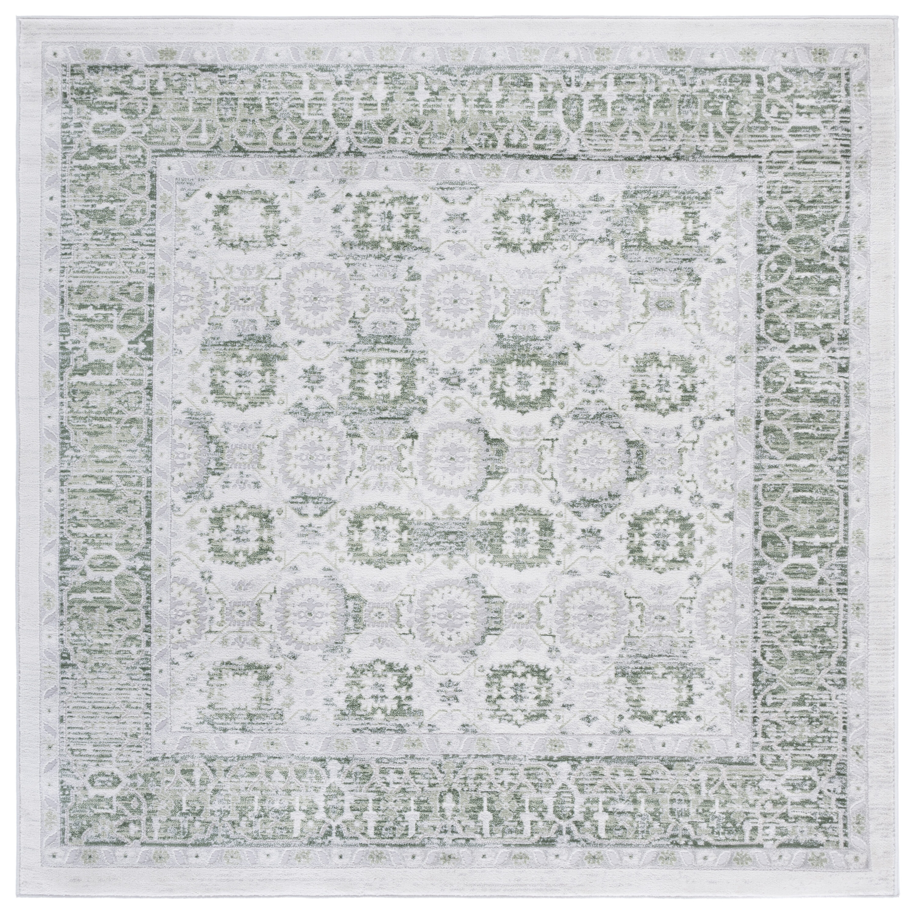 Prestige 112A Ivory/Light Green 7 X 7 Area Rug