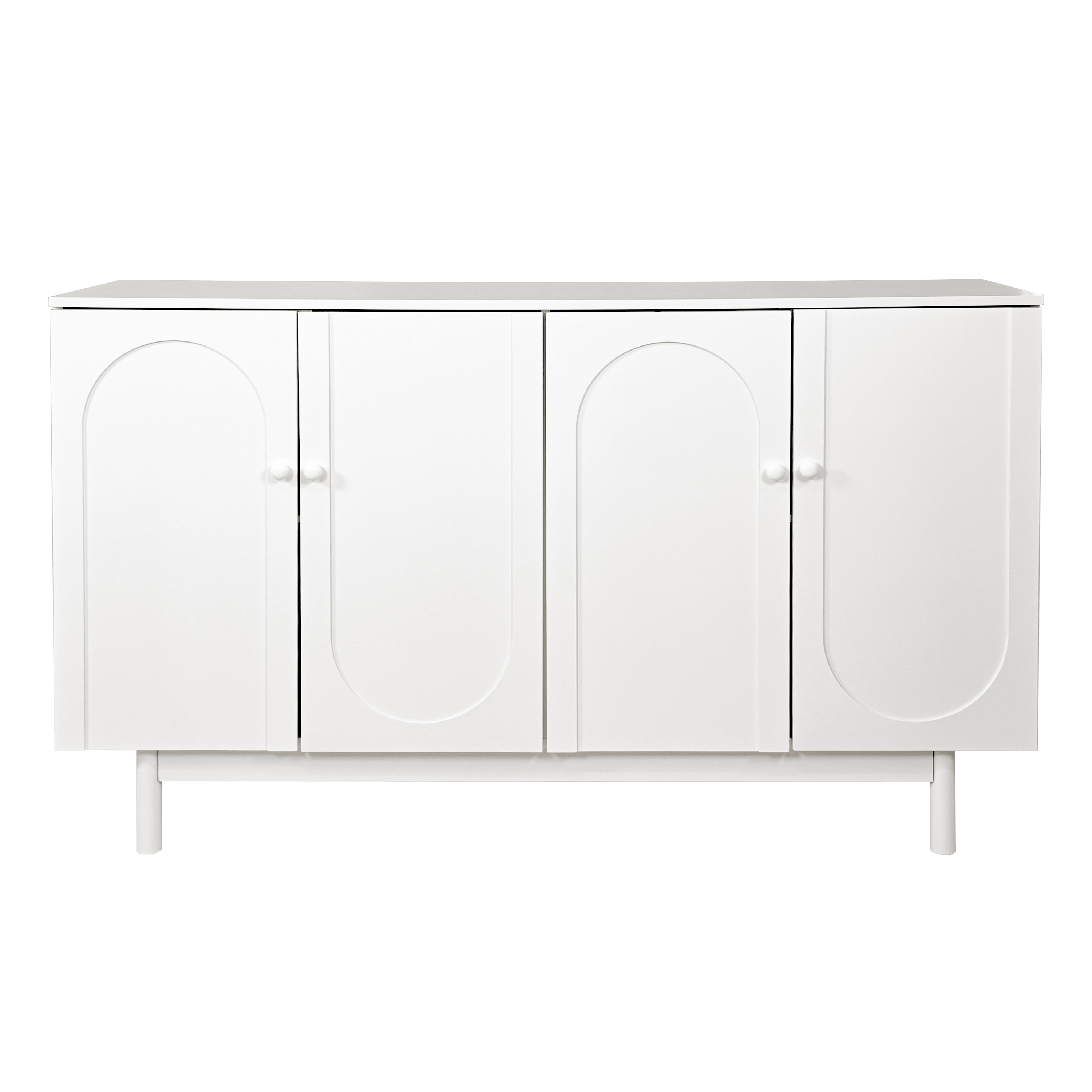 Siavonce XH151917 59.06-in W x 28.35-in H MDF White Freestanding Utility Storage Cabinet