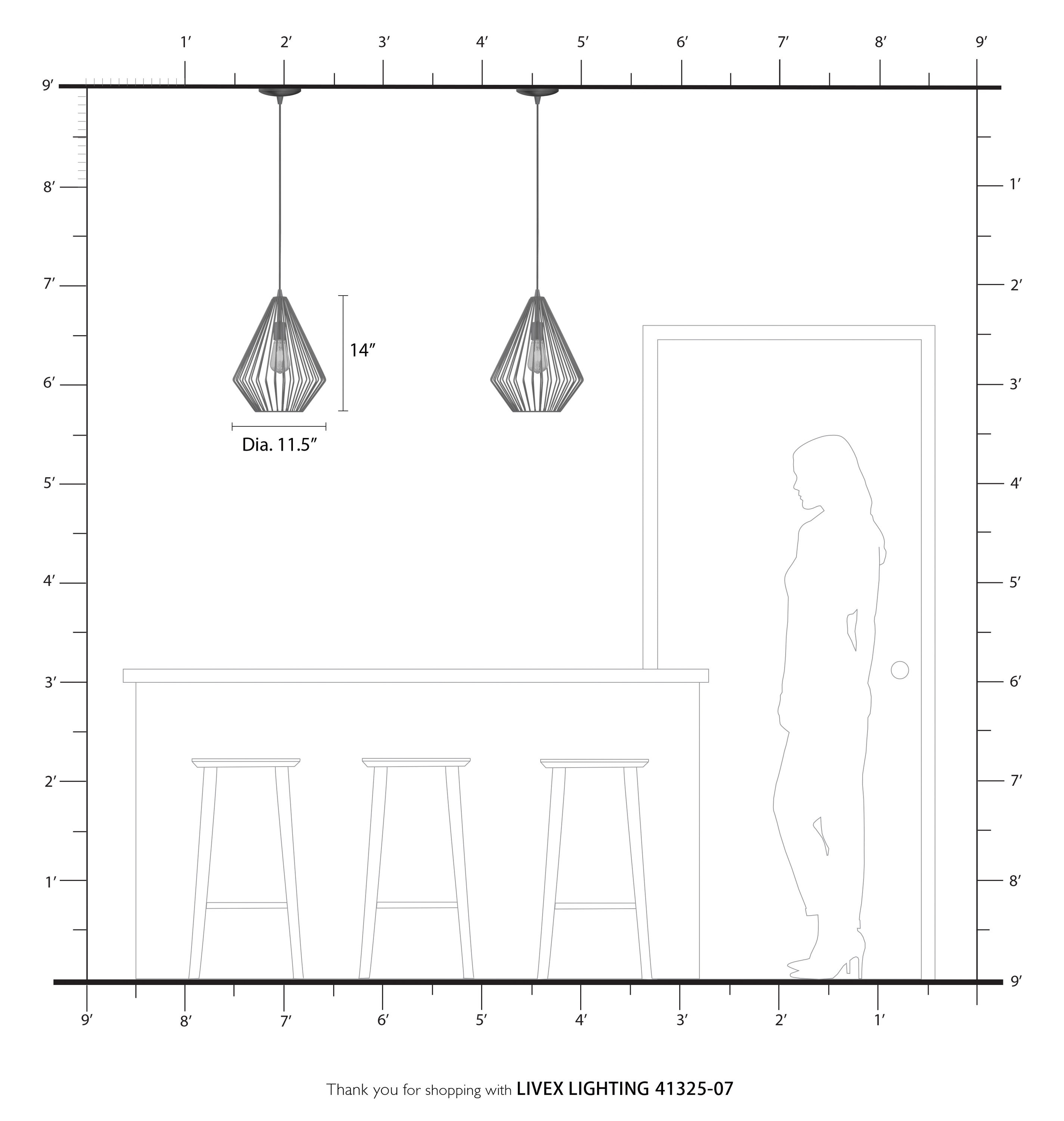 Linz Geometric Bronze & Antique Brass 1-Light Pendant
