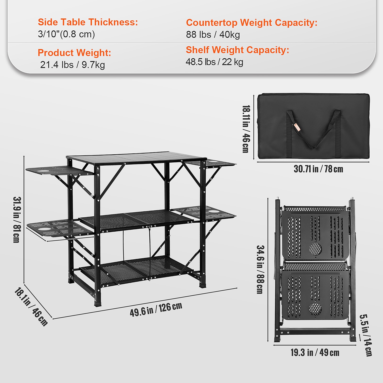 VEVOR BJKYDCFHSBDSTYUGSV0 Picnic-Tables - View #8