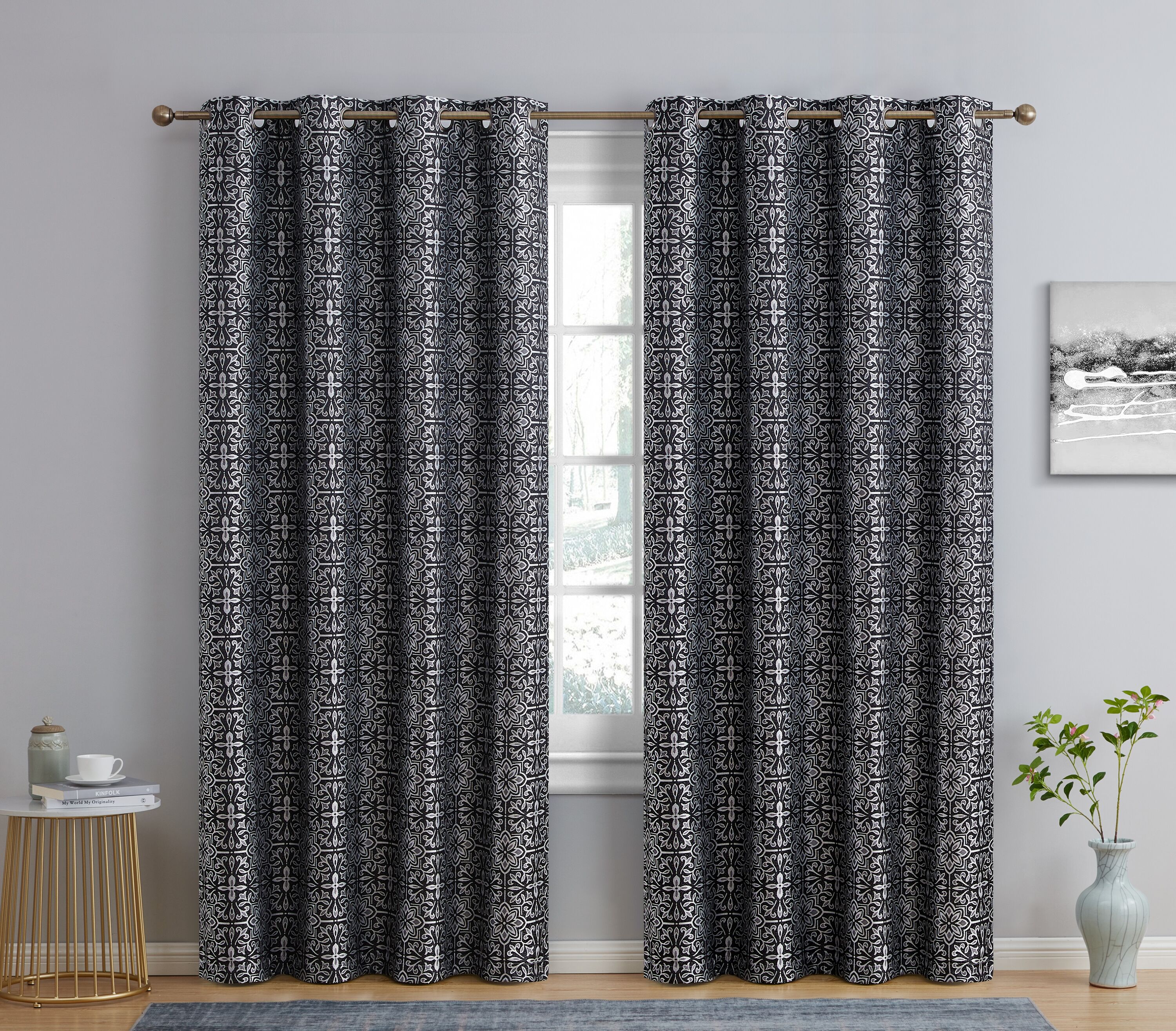 HLC.me MIA-BLKT-BLK84 curtains - View #2