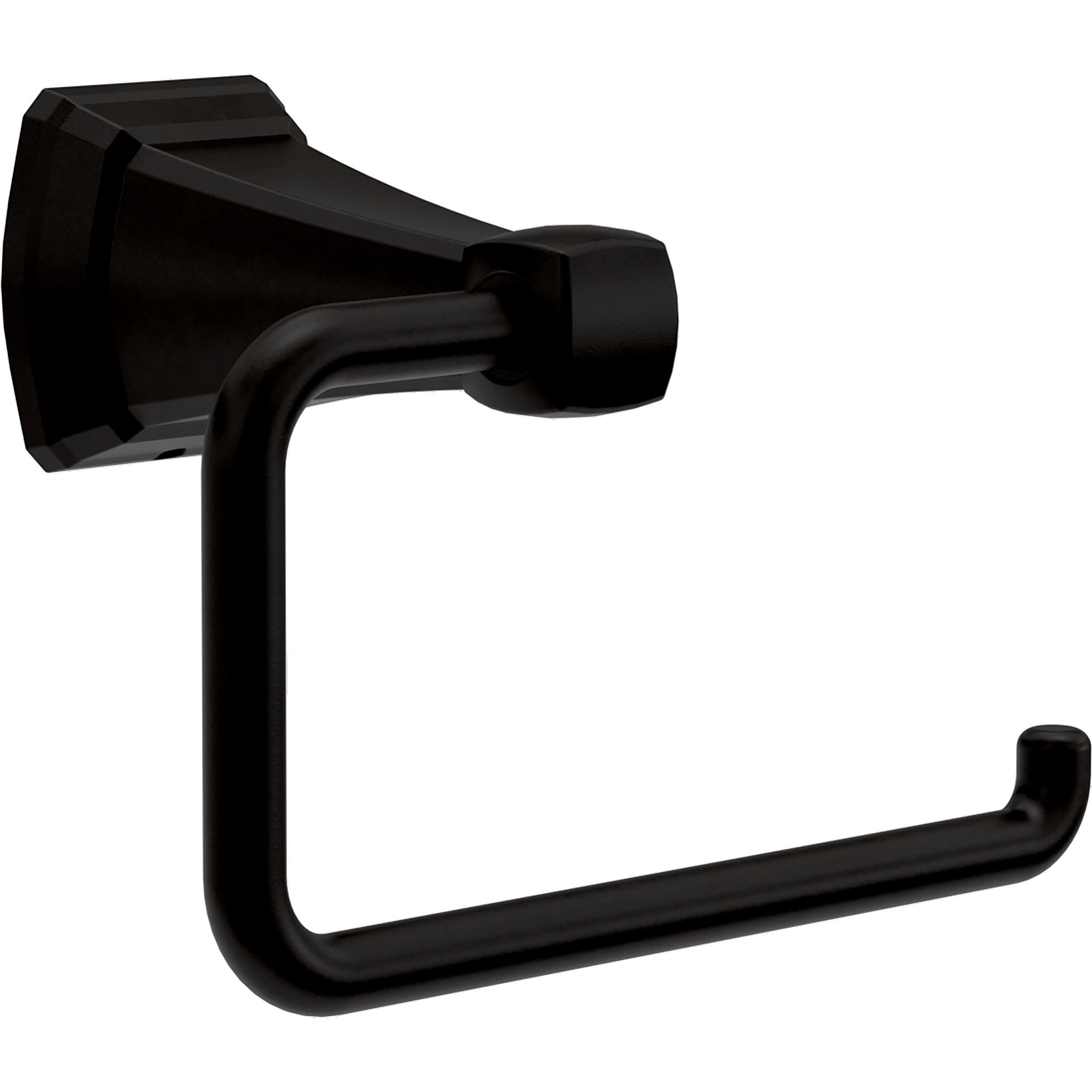 Delta Knoxville Matte Black Wall mount Pivot Toilet Paper Holder 1 -Rolls