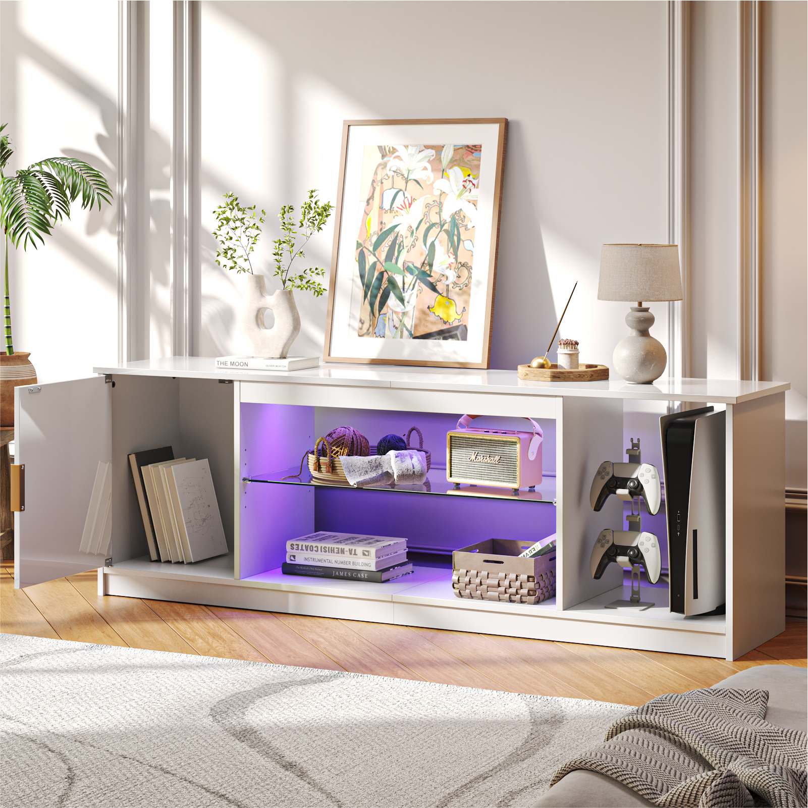 Bestier LOW-L101615C-BWHT Tv-Stands - View #2