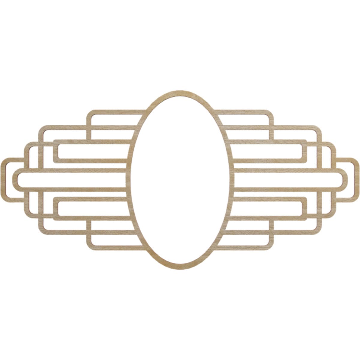 Ekena Millwork CMWP20X10X0375EBBI Elizabeth Fretwork Pierced 10-in W x 20-in L Craftsman Birch Wood Ceiling Medallion