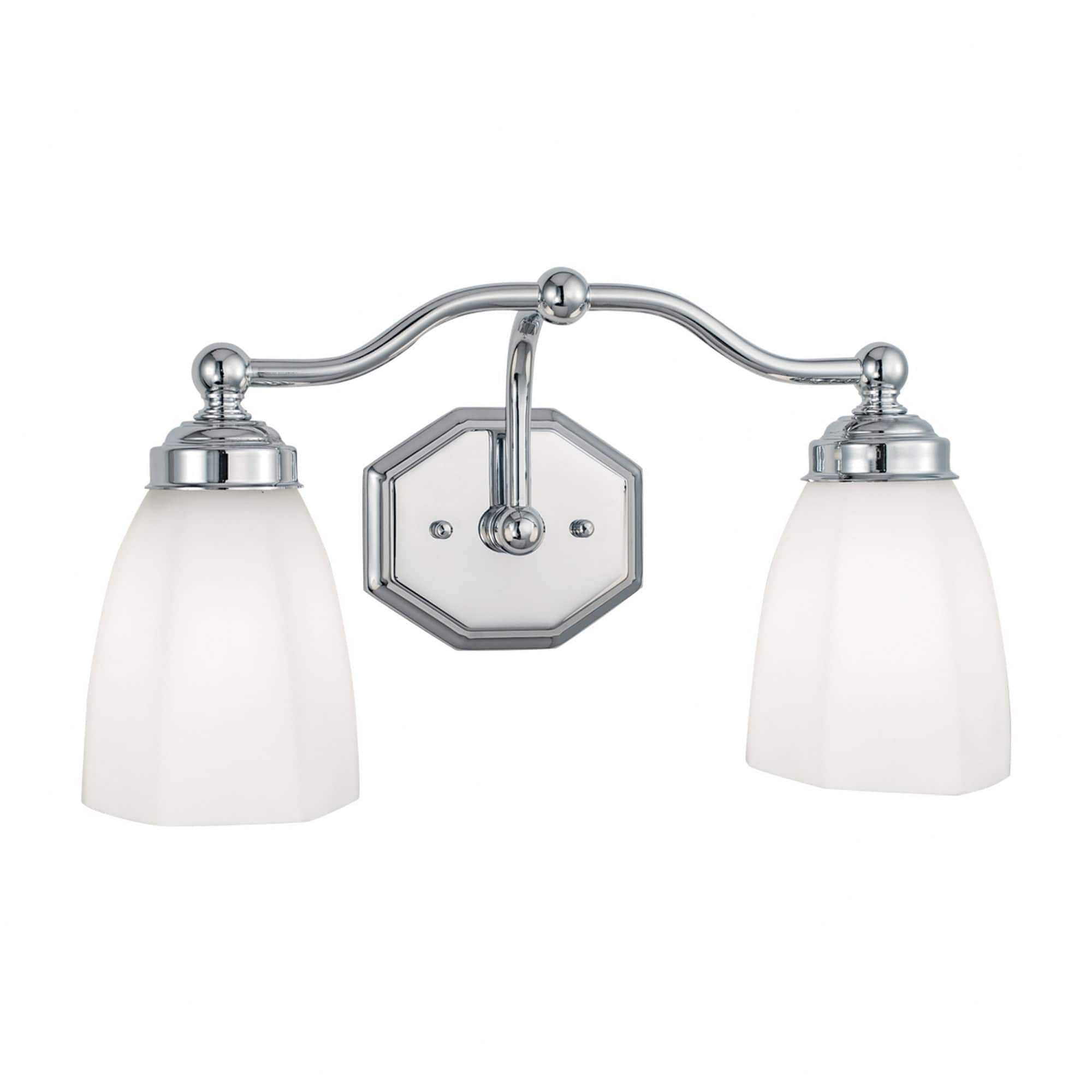 Norwell Lighting A-NRWL-8319-CH-HXO Trevi 2 - Light -Contemporary Chrome /  Glass / Metal Vanity Light