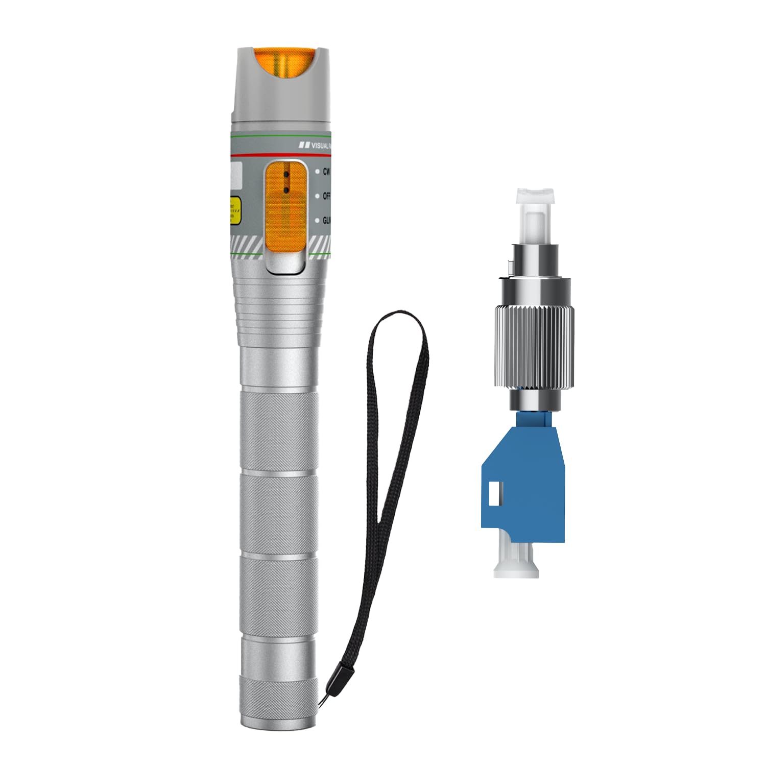 Etokfoks fiber visual fault locator 50km red light pen with FC LC adapter kit and 2 5mm universal connector for CATV telecom maintenance #LETY035PJ
