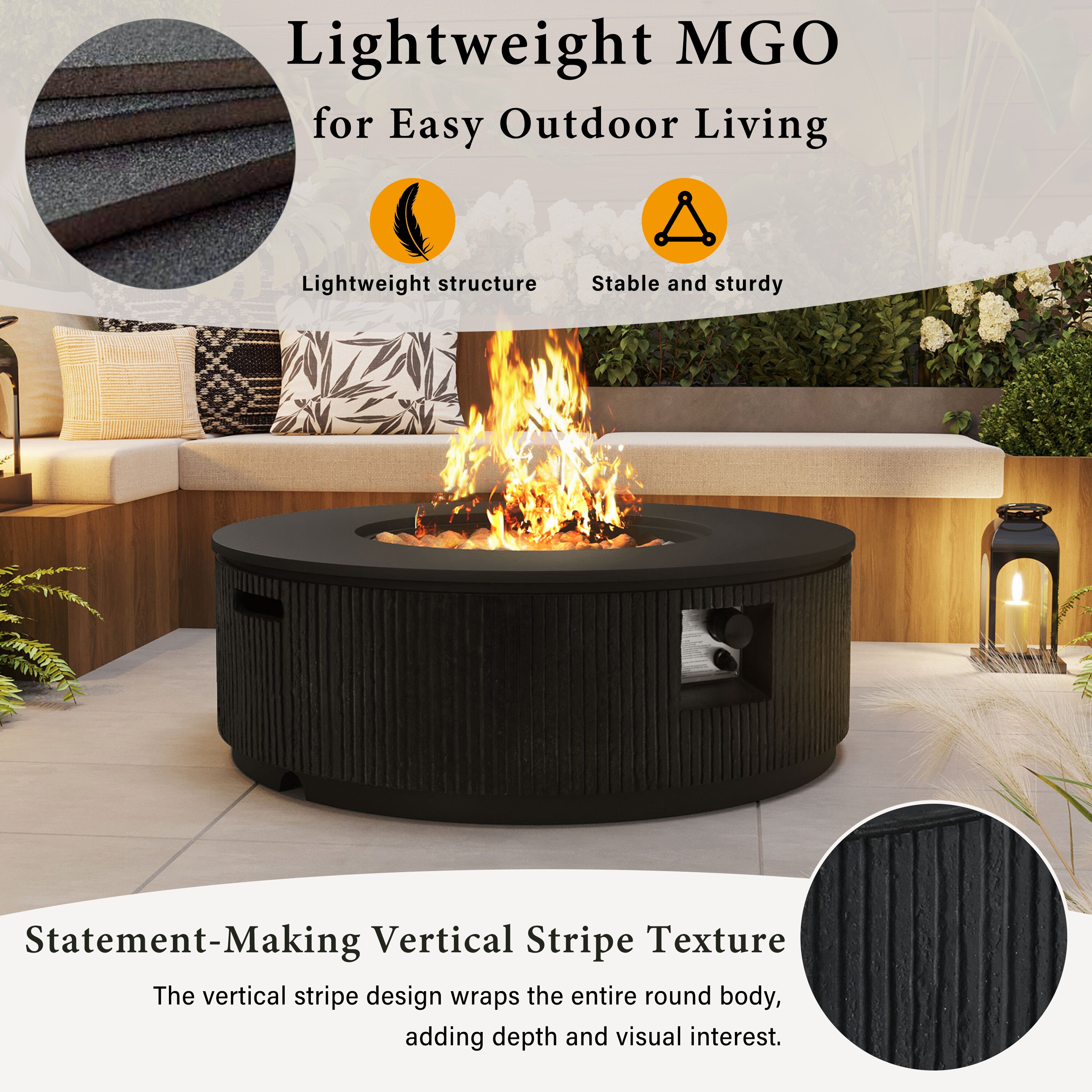 LUXEYARD DS-X-226-FIPT04 Outdoor-Gas-Firepits - View #4
