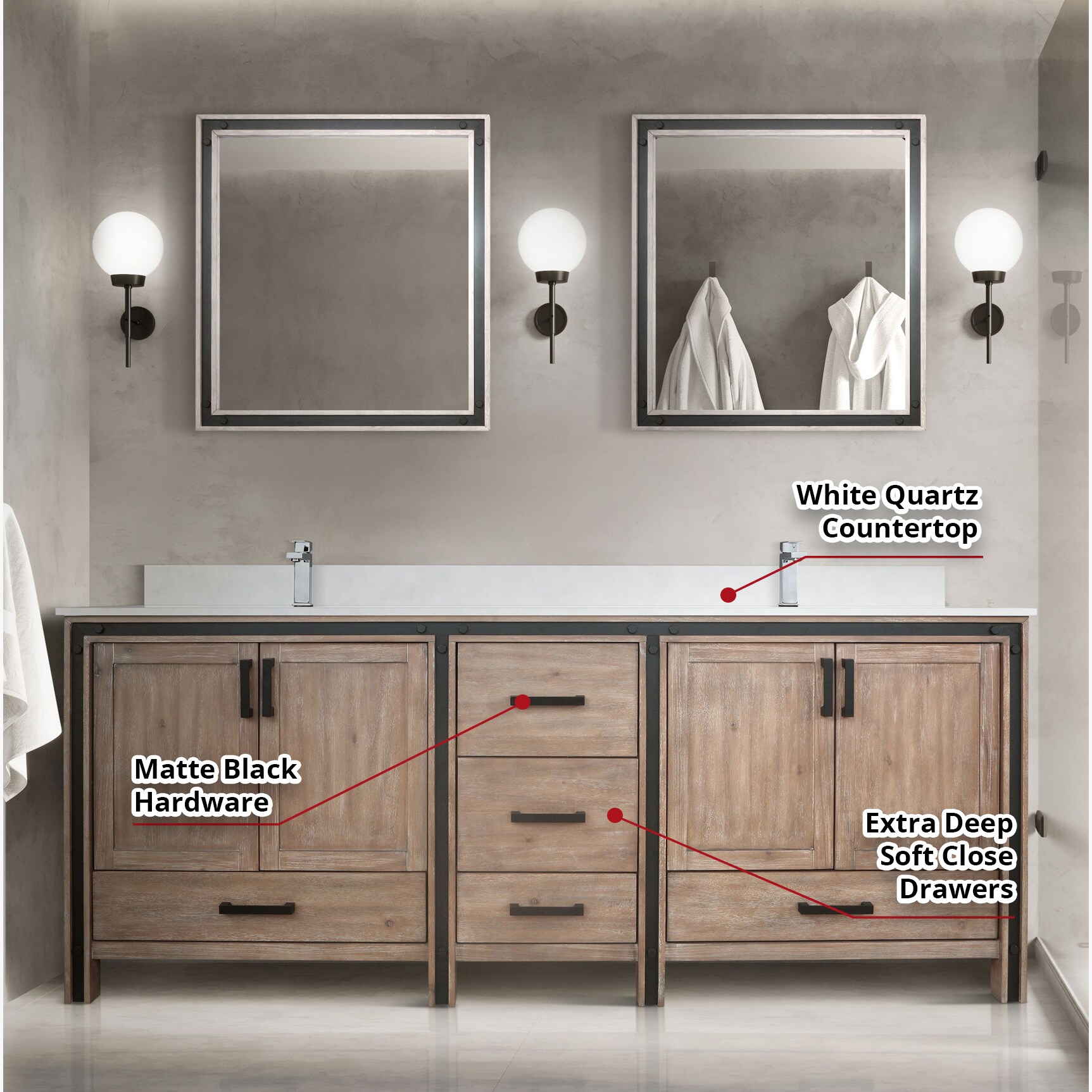 Lexora LVZV84DN200 Bath-Vanity-Combo - View #8