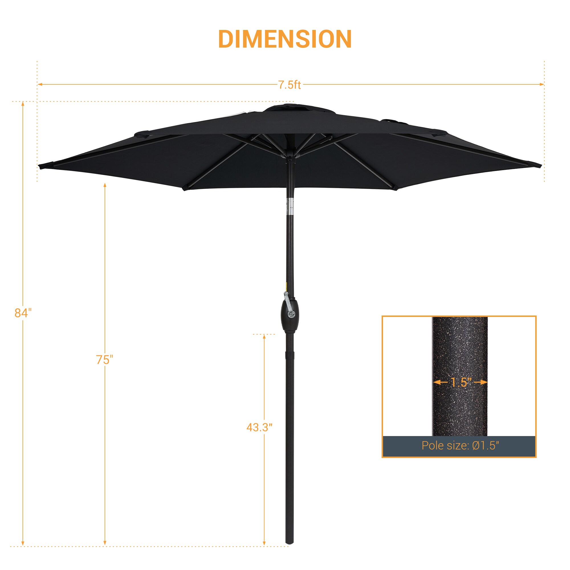 ACEGOSES LW-75BK Umbrellas-2 - View #2