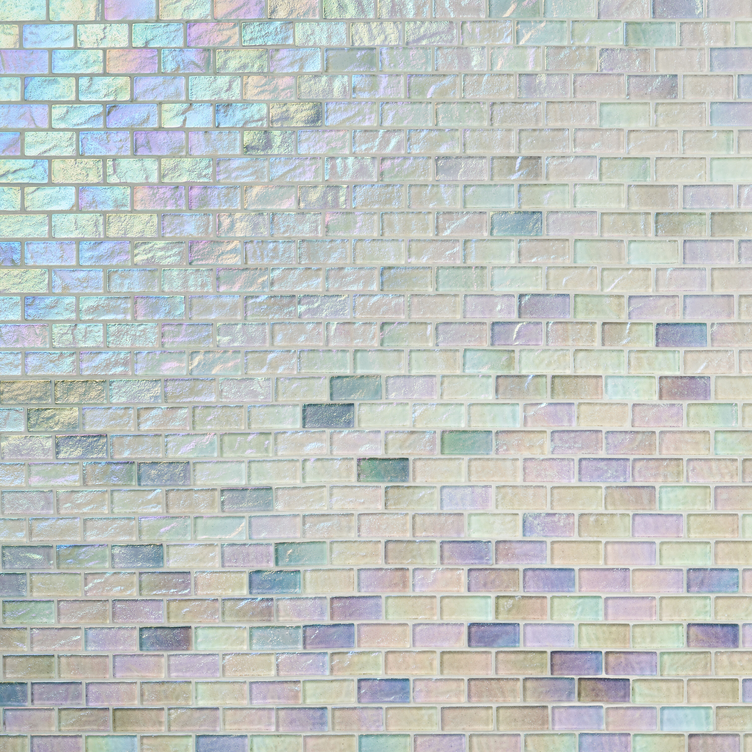 Shallows Iridescent White Glass Mosaic Wall Tile