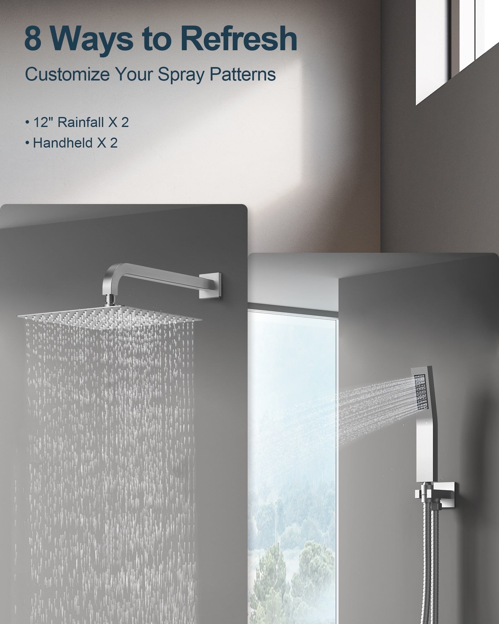 GRANDJOY SFS-1069-NK12 Showerhead-Bar-Panels - View #7