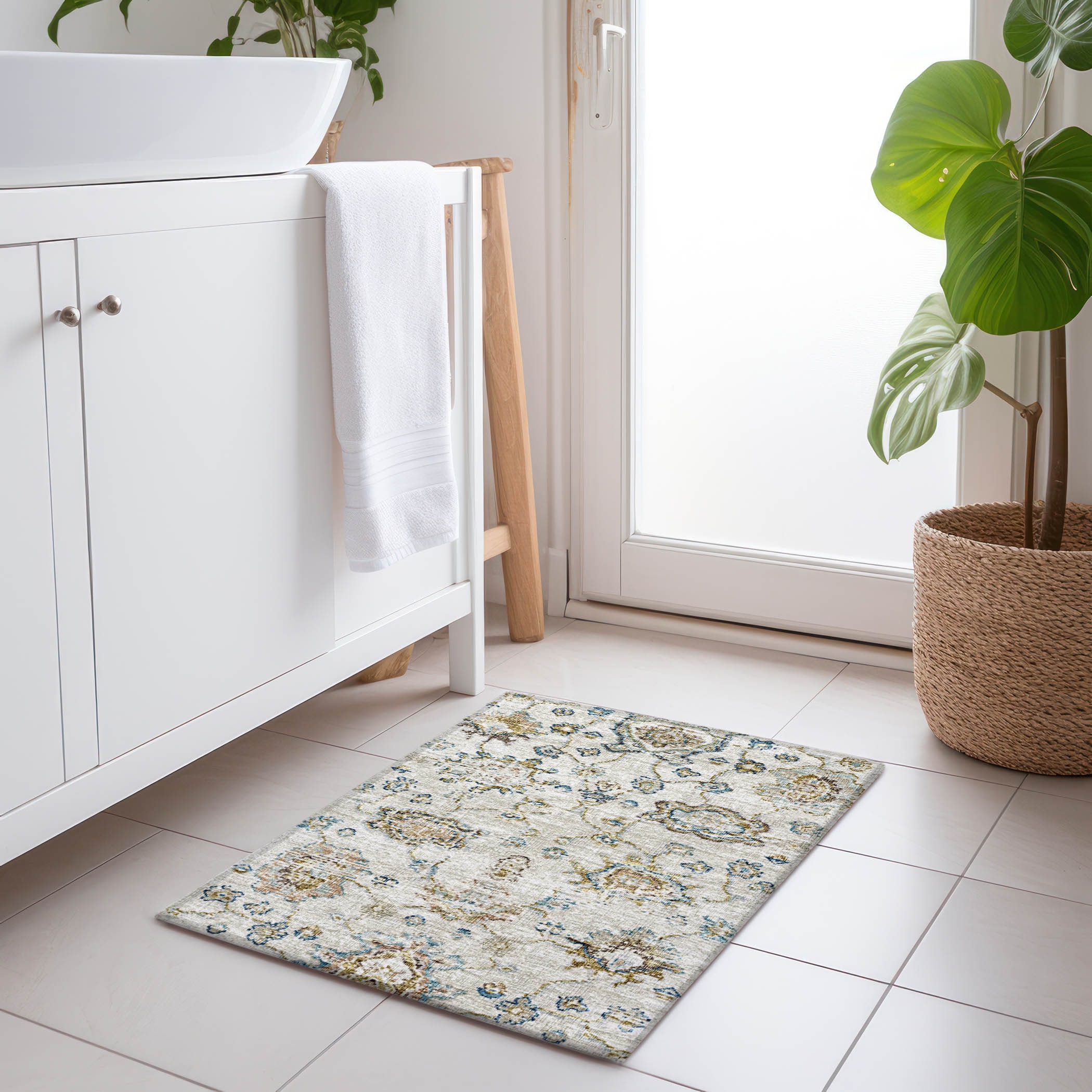 Addison Rugs AMF96LI20X30 Mayfield AMF96LI 2 x 3 (ft) Loomed Polyester Linen Rectangular Indoor Abstract Machine washable Area rug