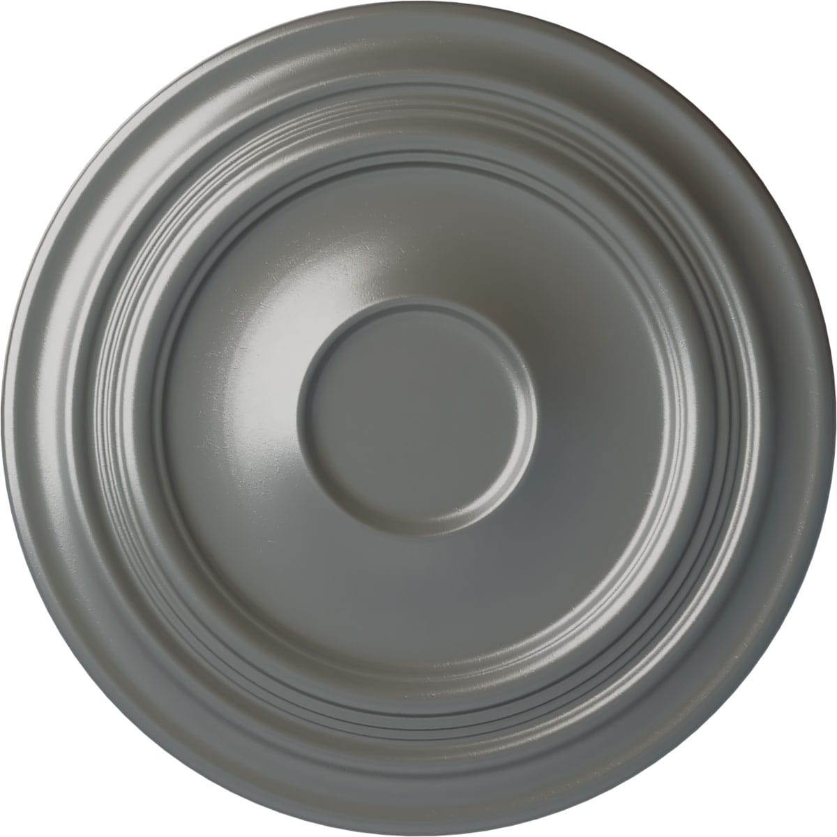Ekena Millwork CM24TRSLS Traditional 24.375-in W x 24.375-in L Traditional Painted Silver Polyurethane Whole Ceiling Medallion