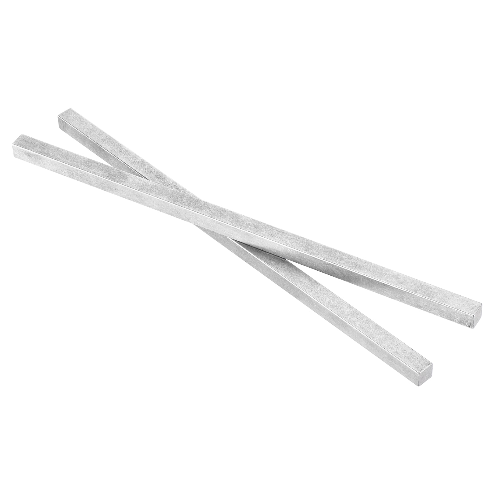 Unique Bargains 2pcs Square Steel Key Stocks 7/16inch x 7/16inch x 12inch Cold Draw 45 Steel Bars Precision Key Stocks for Gearbox Coupling Silver Tone