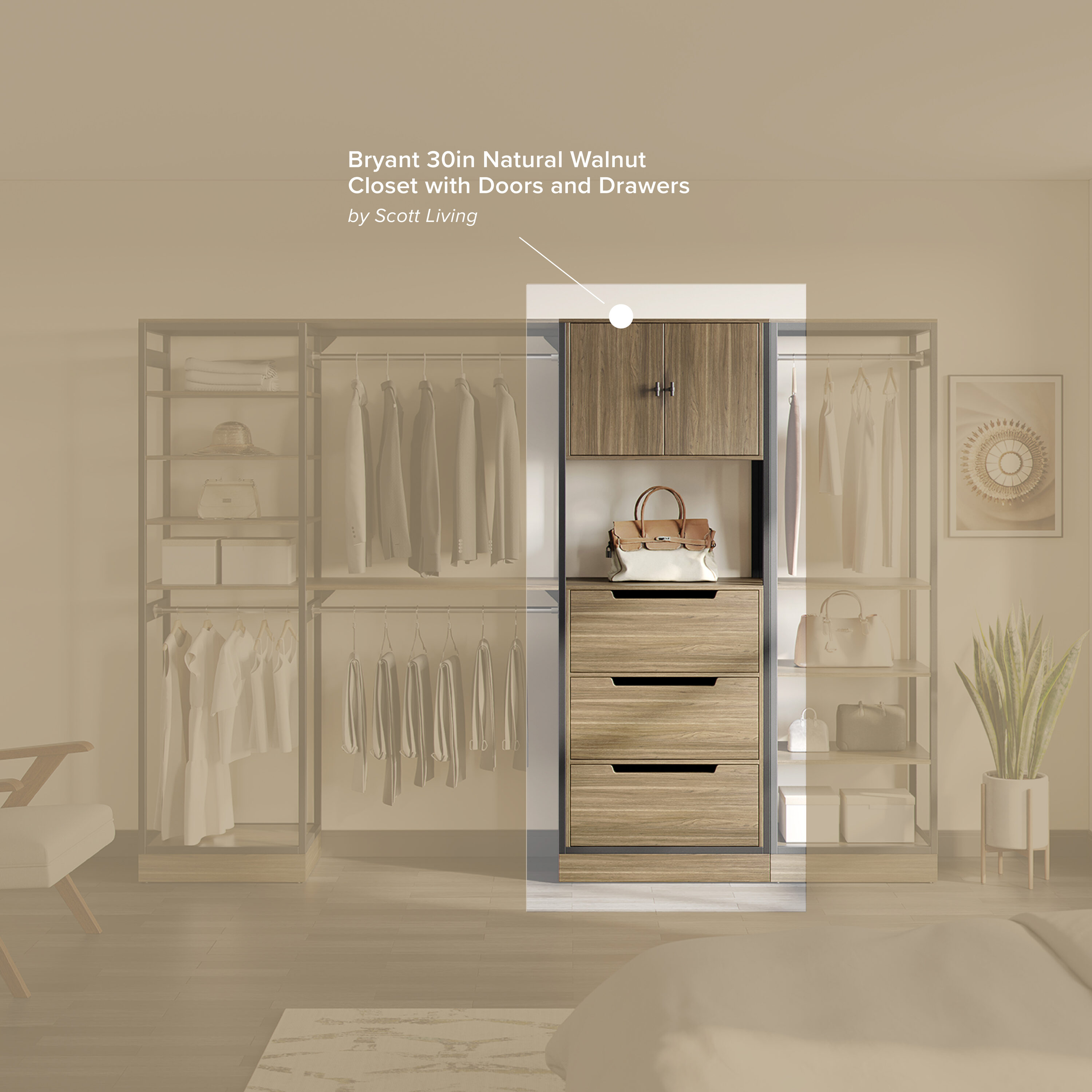 Scott Living SL30CBN-3 Wood-Closet-Kits - View #5