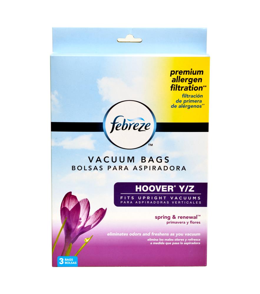 Febreze Hoover Z Vacuum Bags Premium Allergen Filtration 3 pack Odor Fresh NEW 