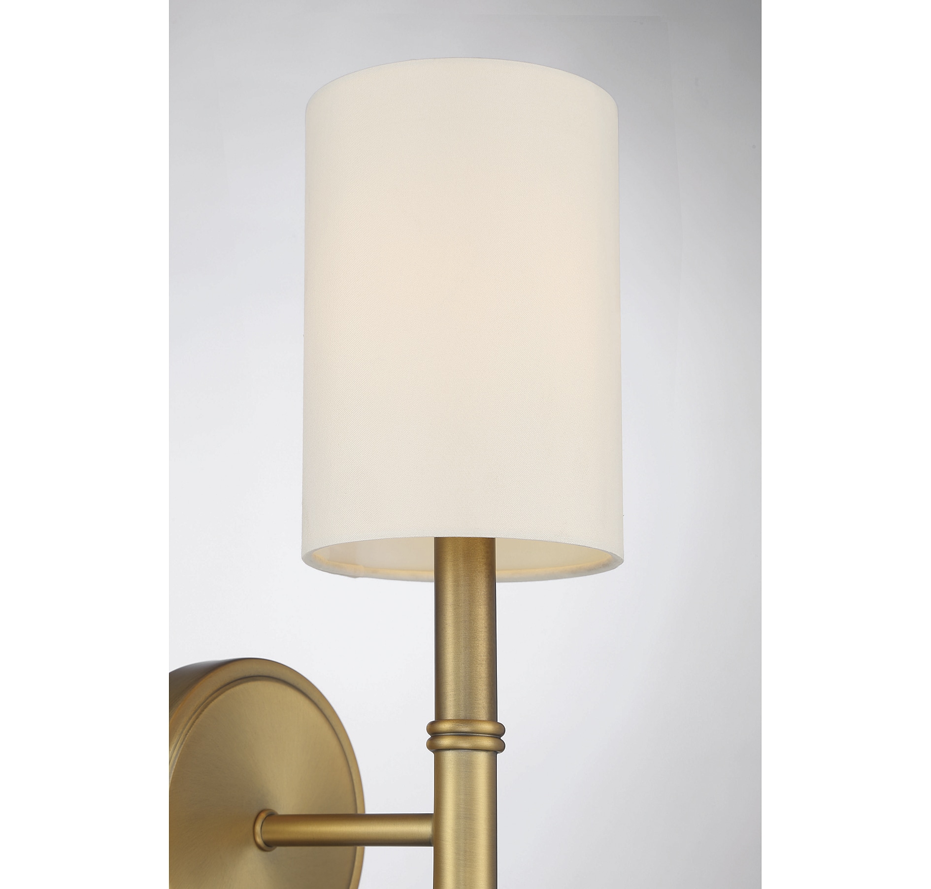 Elegant Fremont Warm Brass Wall Sconce with Soft White Shade