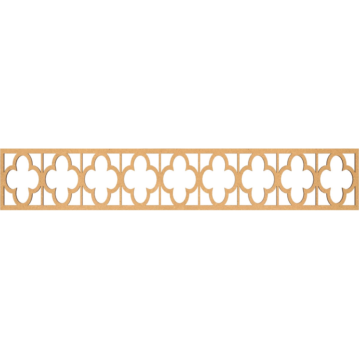 Ekena Millwork MLDA08X46WDLMF Woodall Fretwork Flat Trim 8-in x 3.89-ft Brown Unfinished 2157750 Pierced Wall Panel Moulding