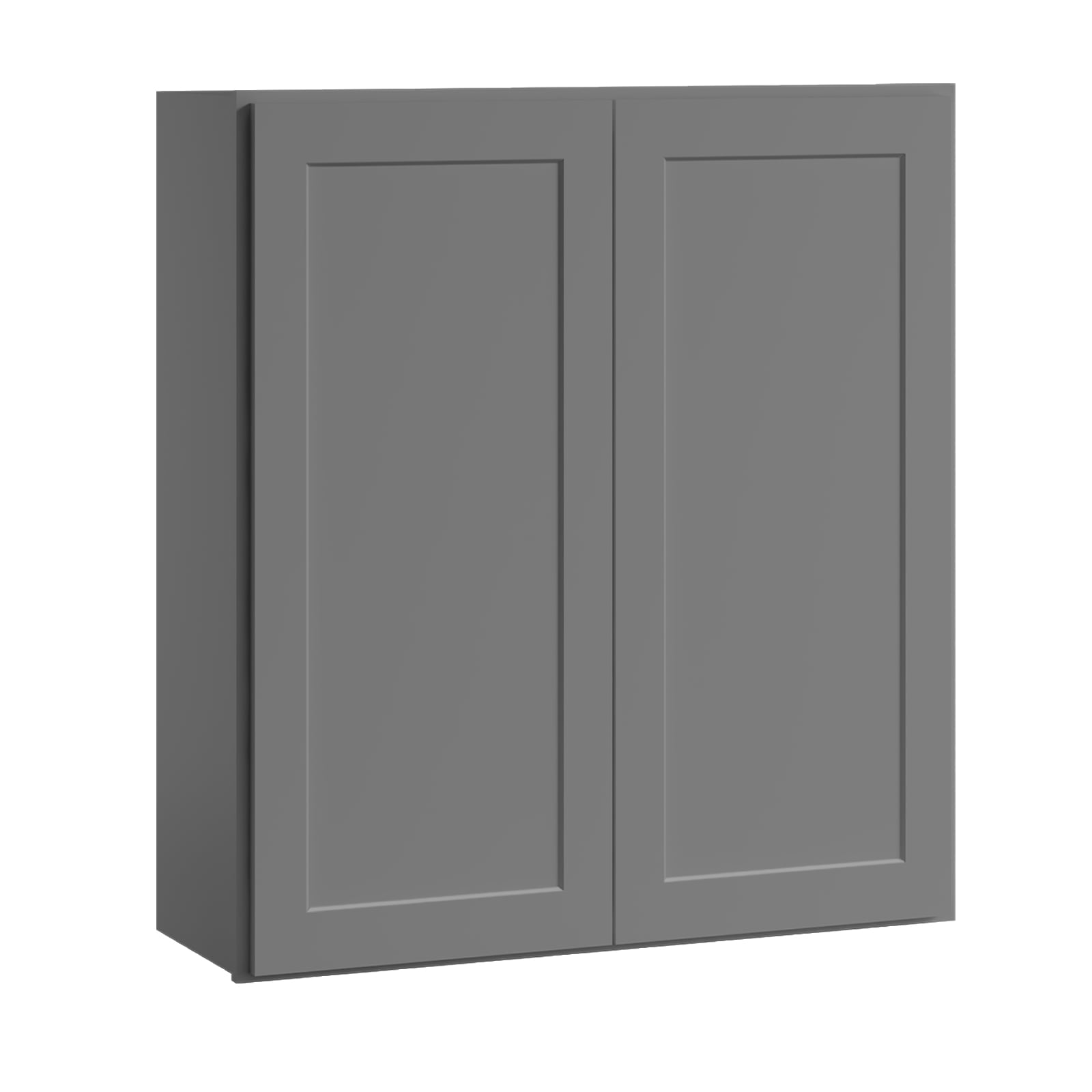 LOVMOR 36-in W x 12-in D x 42-in H in Shaker Grey Plywood Ready to Assemble Wall Kitchen Cabinet with Doors and Shelves #SG-W3642-LOWES