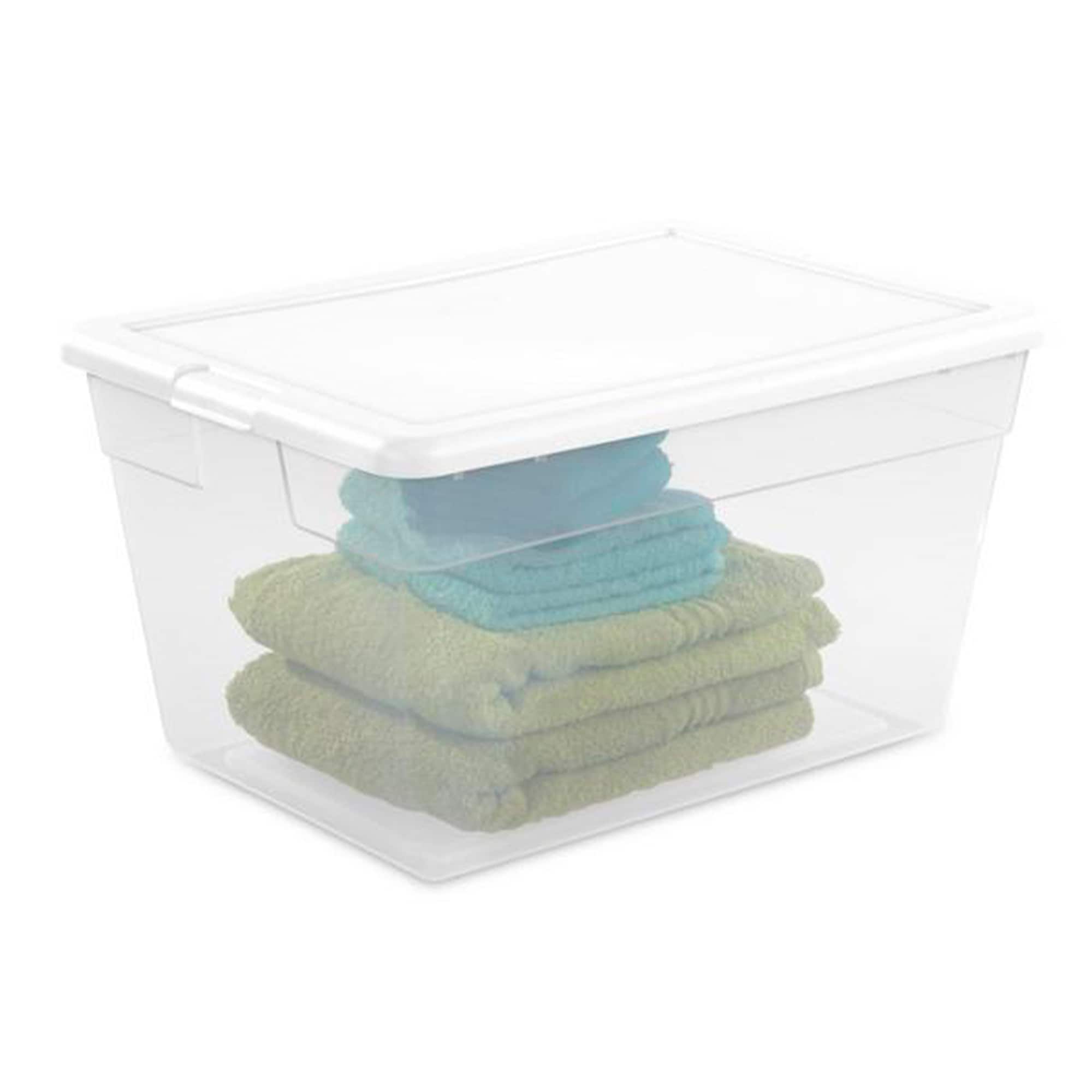 Sterilite Corporation 4-Pack Large 22.5-Gallons (90-Quart) Clear Tote with  Latching Lid in the Plastic Storage Containers department at