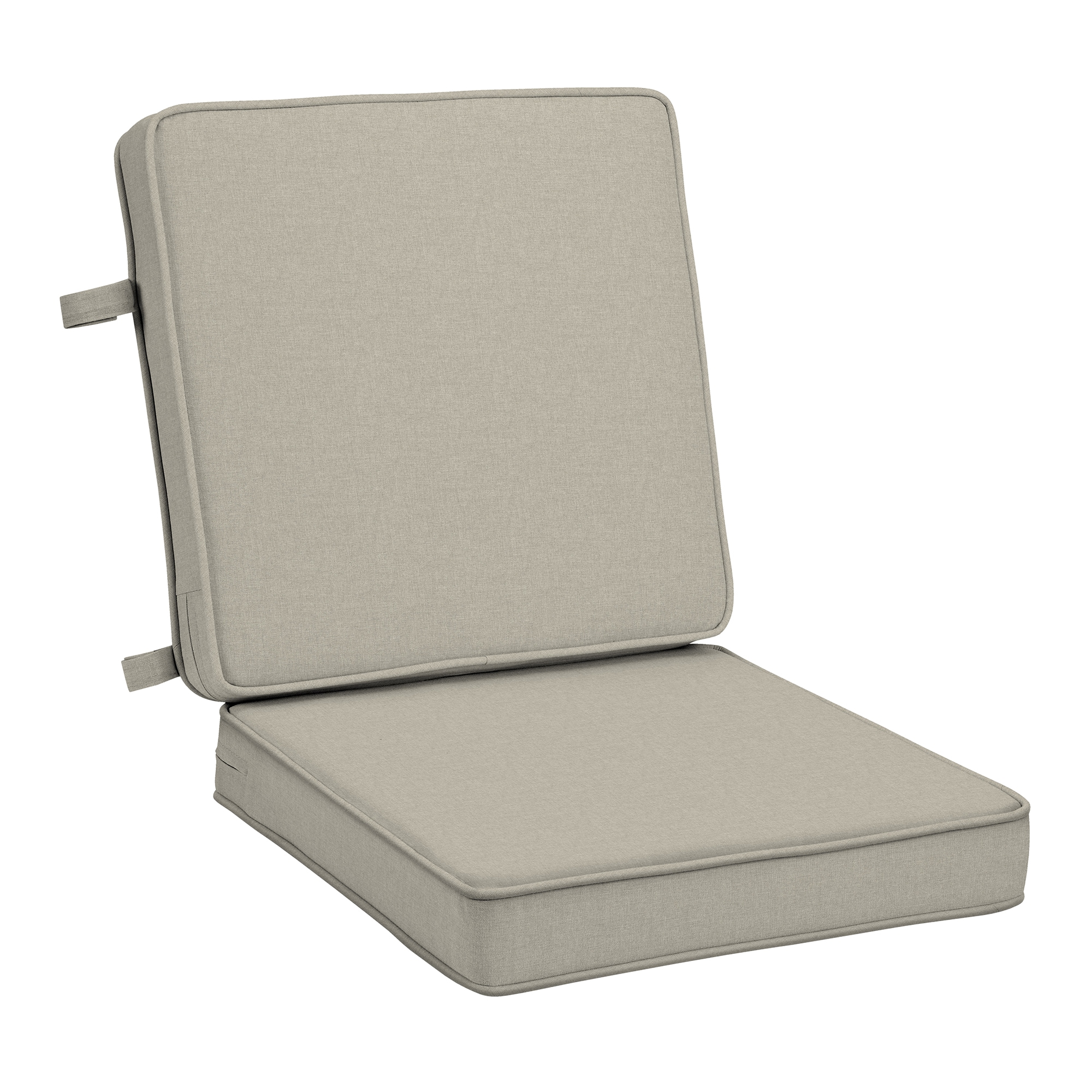 ARDEN FR0NF75B-DKZ1 20-in x 20-in Heathered Taupe Woven Solid Patio chair cushion