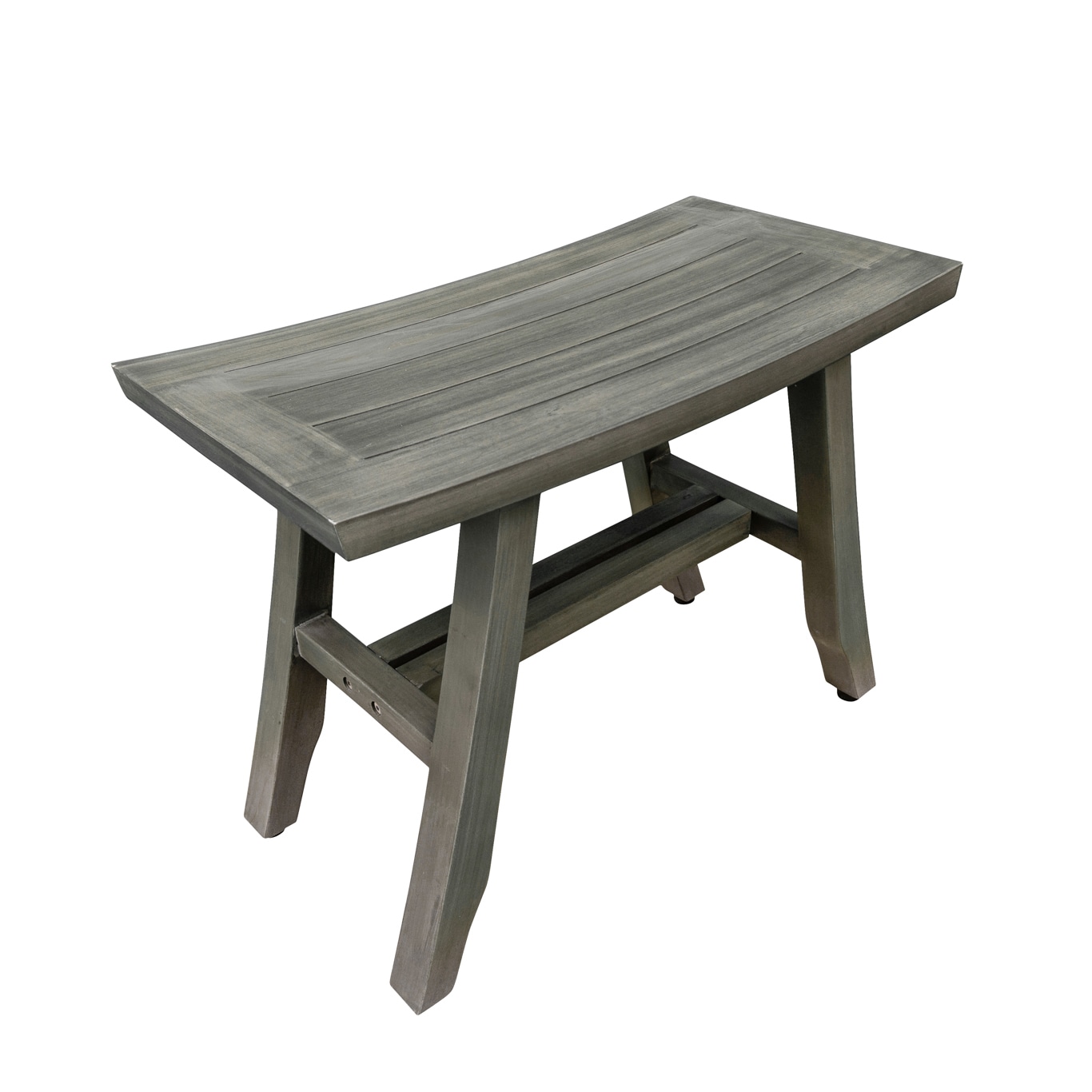CoastalVogue GR161-L Antique Gray Teak Freestanding Shower bench