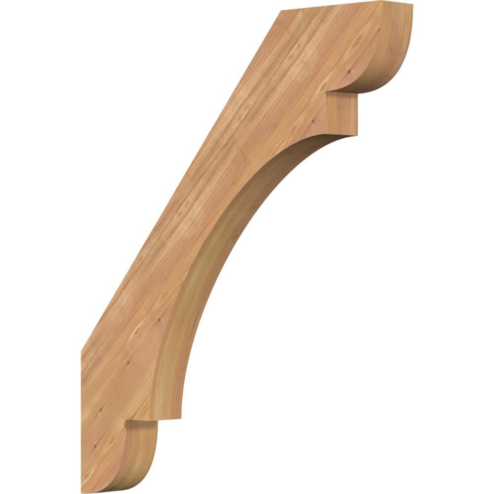 Ekena Millwork BRC04X30X36OLY00SWR 3-1/2-in x 30-in x 36-in Western Red Cedar Unfinished Wood Olympic Smooth Knee Brace