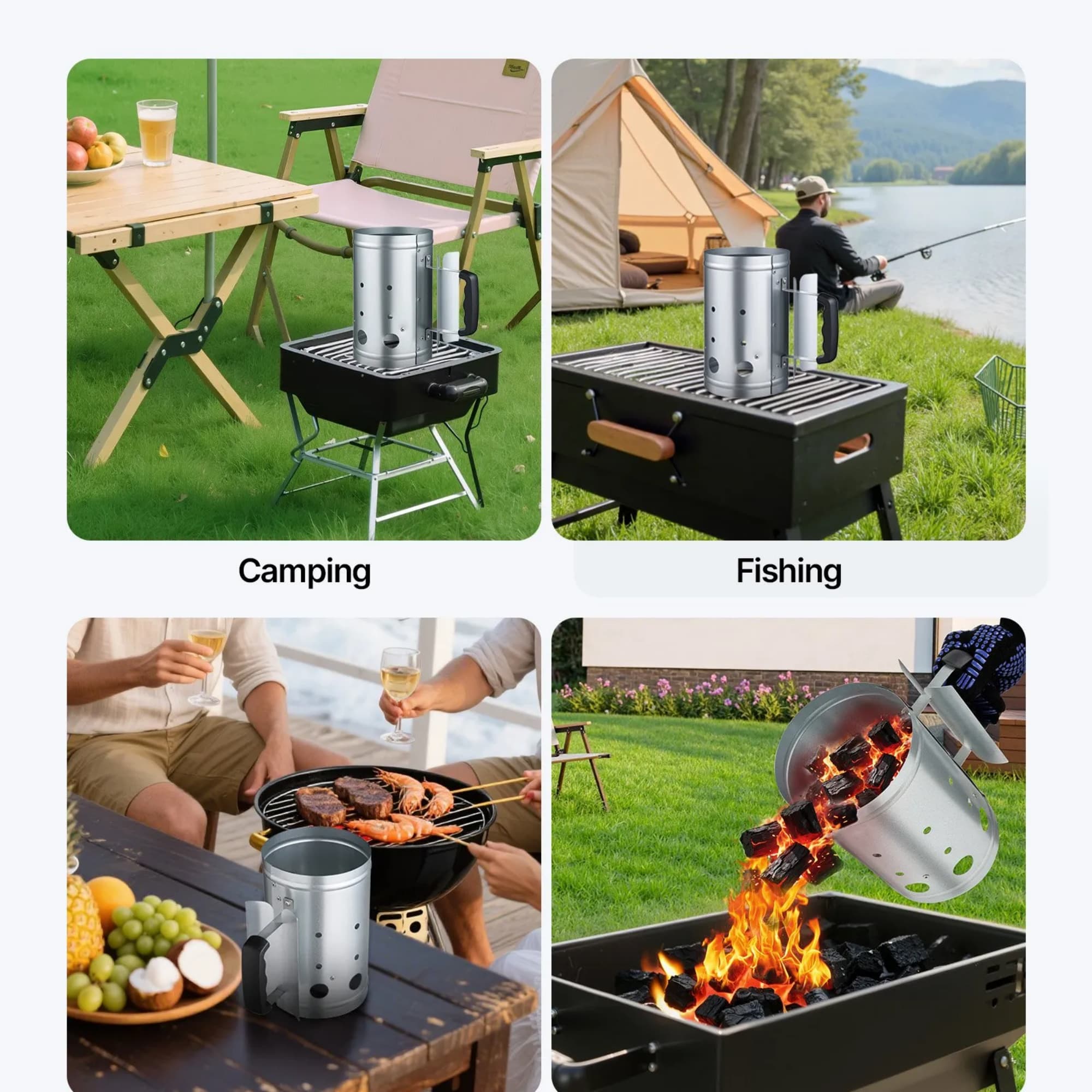 Angel Sar L2MJA413GCG14 Gas-Grill-Cookgrates-Warmracks - View #6