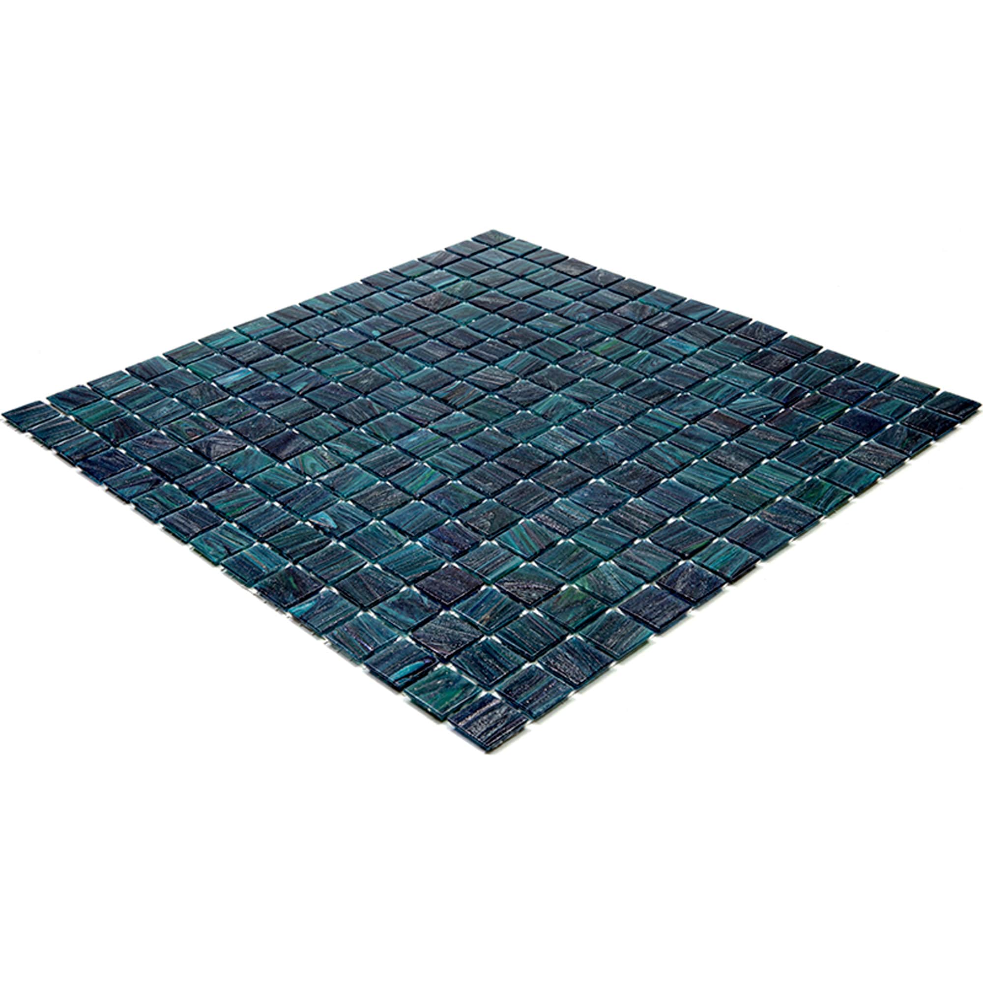 Celestial Pine Green Glossy Glass Mosaic Wall and Floor Tile