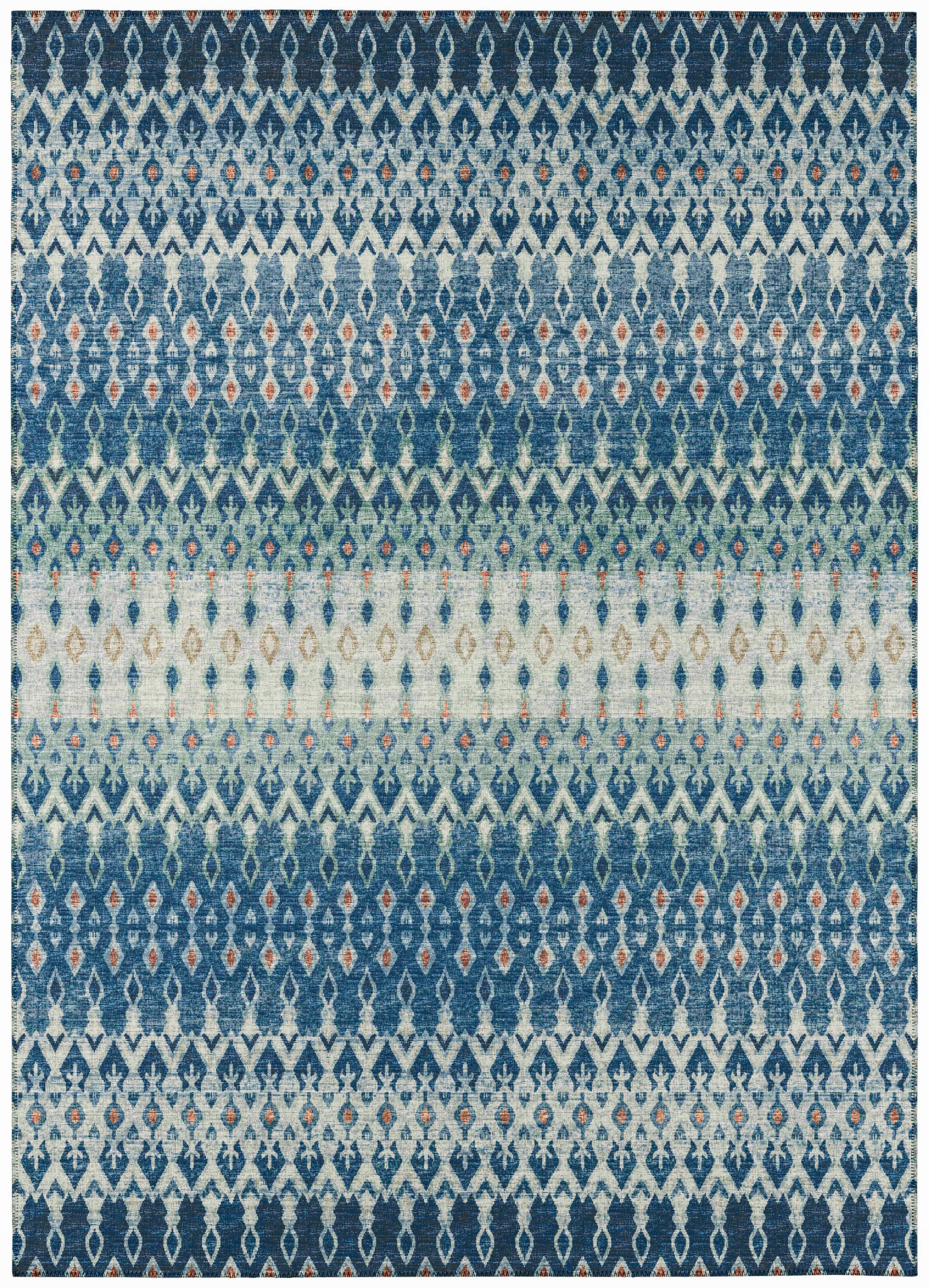 Addison Rugs ABV31SE3X5 Bravado 3 x 5 (ft) Chenille Seaglass Rectangular Indoor/Outdoor Ikat Southwestern Machine washable Area rug