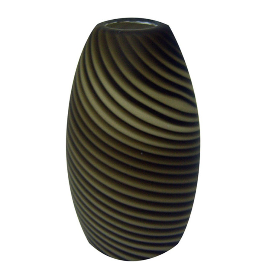 Portfolio N336BC 7.8-in x 4.7-in Cylinder Dark Chocolate Art Glass Pendant Light Shade with 4-in fitter