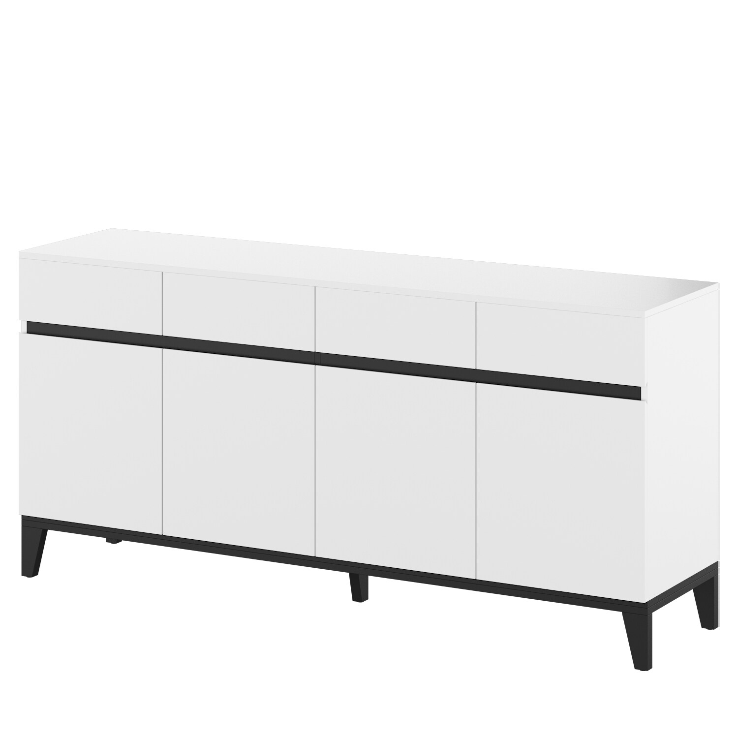 FUFU&GAGA Contemporary/Modern White Sideboard in the Dining & Kitchen
