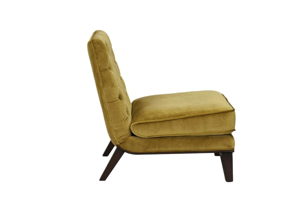 Chic Home Design Achilles Midcentury Cognac Velvet Traditional Accent Chair  in the Chairs department at Lowes.com