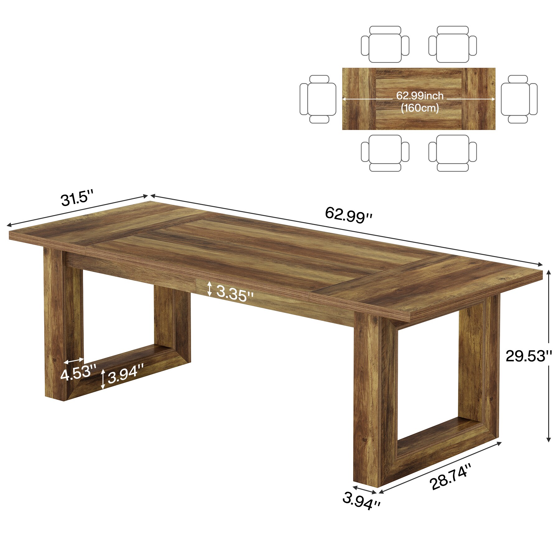 Tribesigns LWOYJL-1184YY Office-Tables - View #5