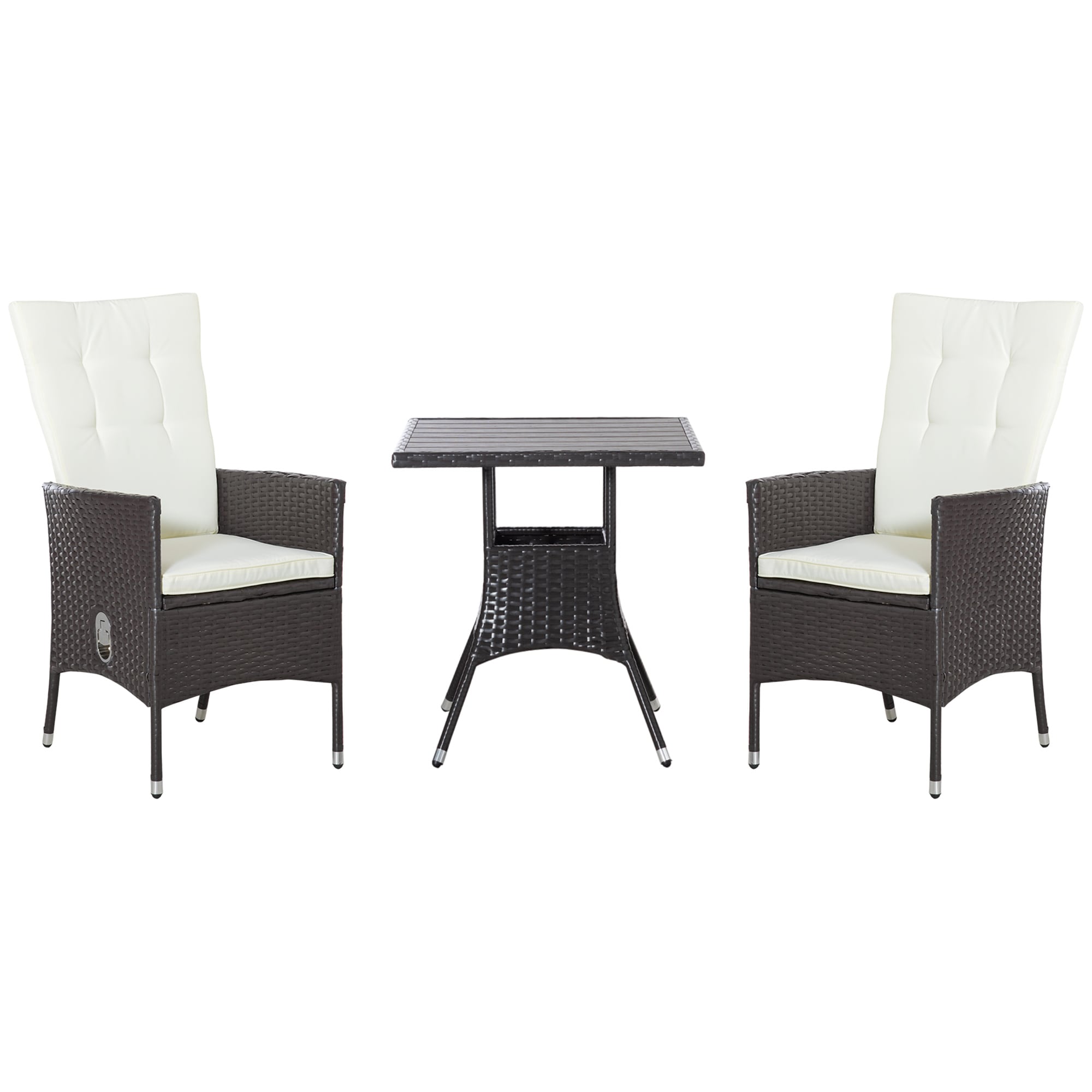 Maincraft 4 -Piece Rattan Patio Conversation Set with Gray Cushions Included