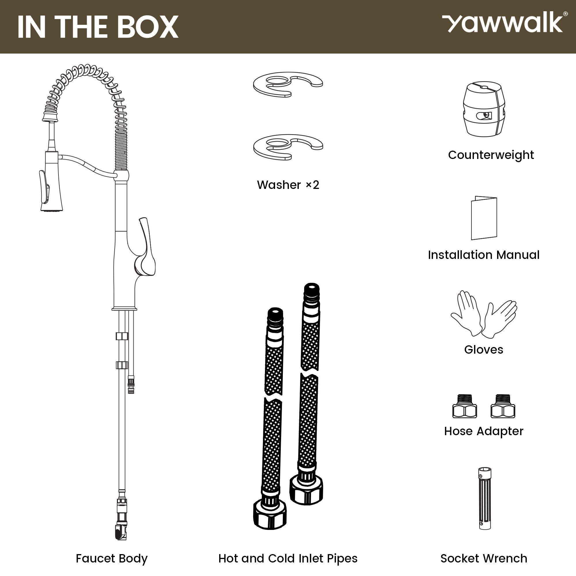 YAWWALK Y13W43K-BS Kitchen-Faucets - View #10
