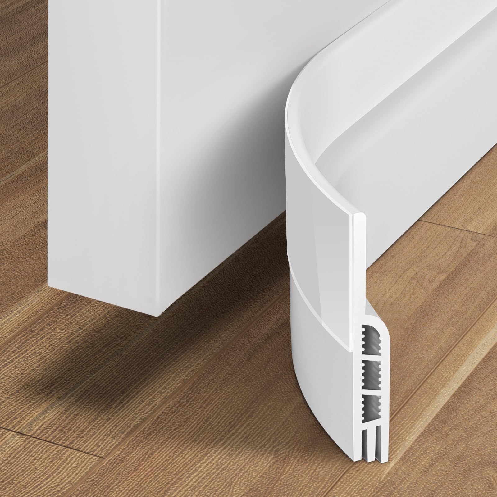 AOIZGMY  Door Draft Stopper 32 Inch White Strong Adhesive Under Door Insulator Weather Stripping Noise Reduction Energy Saving Gap Sealer Easy
