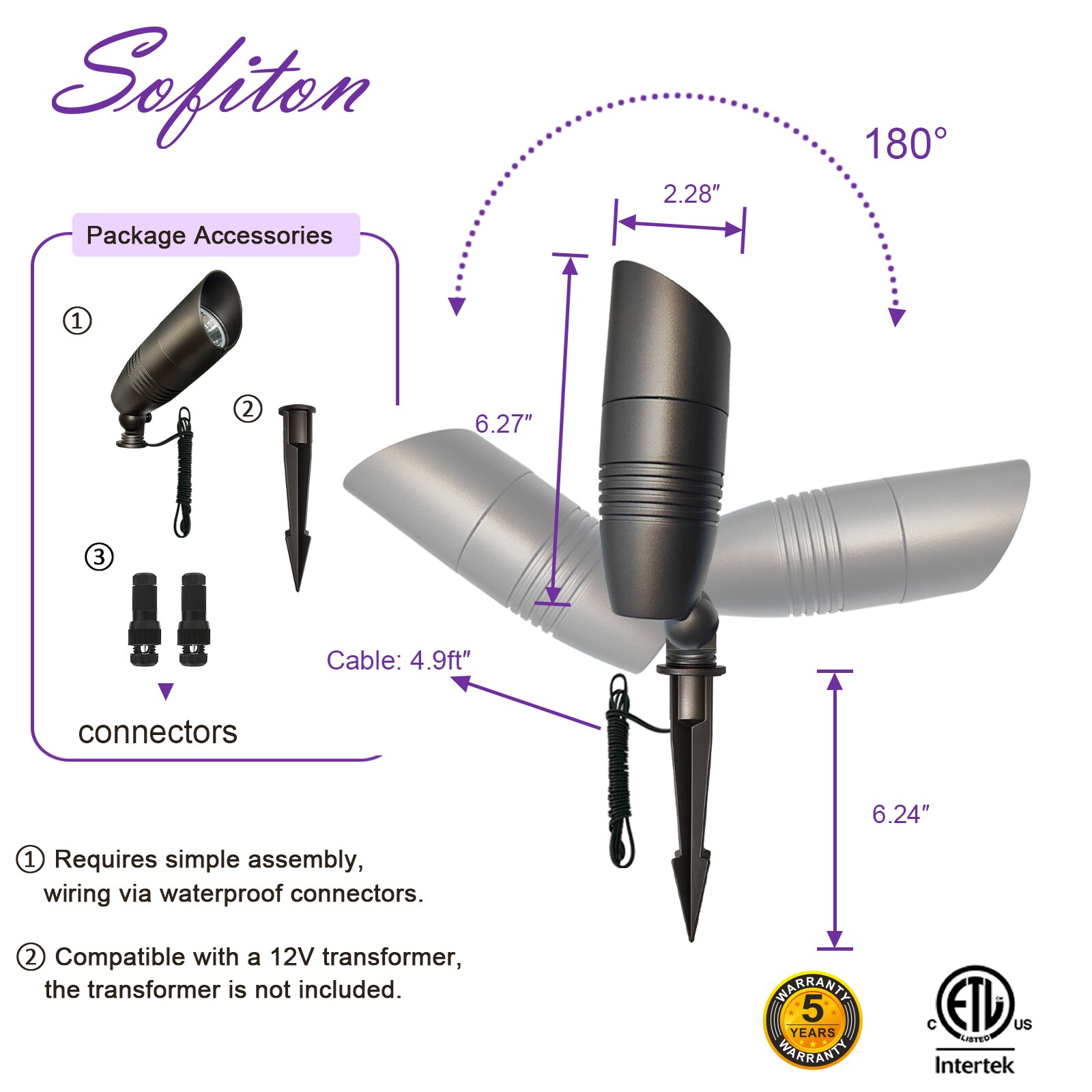 Sofiton MLS-CBSL-7W-5CCT Spot-Lights - View #4